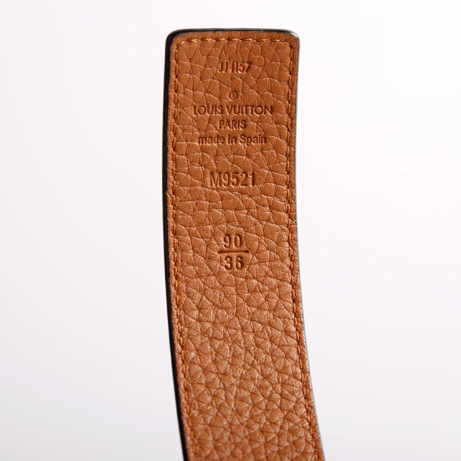 LV Initiales 30MM Taurillon Reversible Belt Size 90/36 Black/Brown