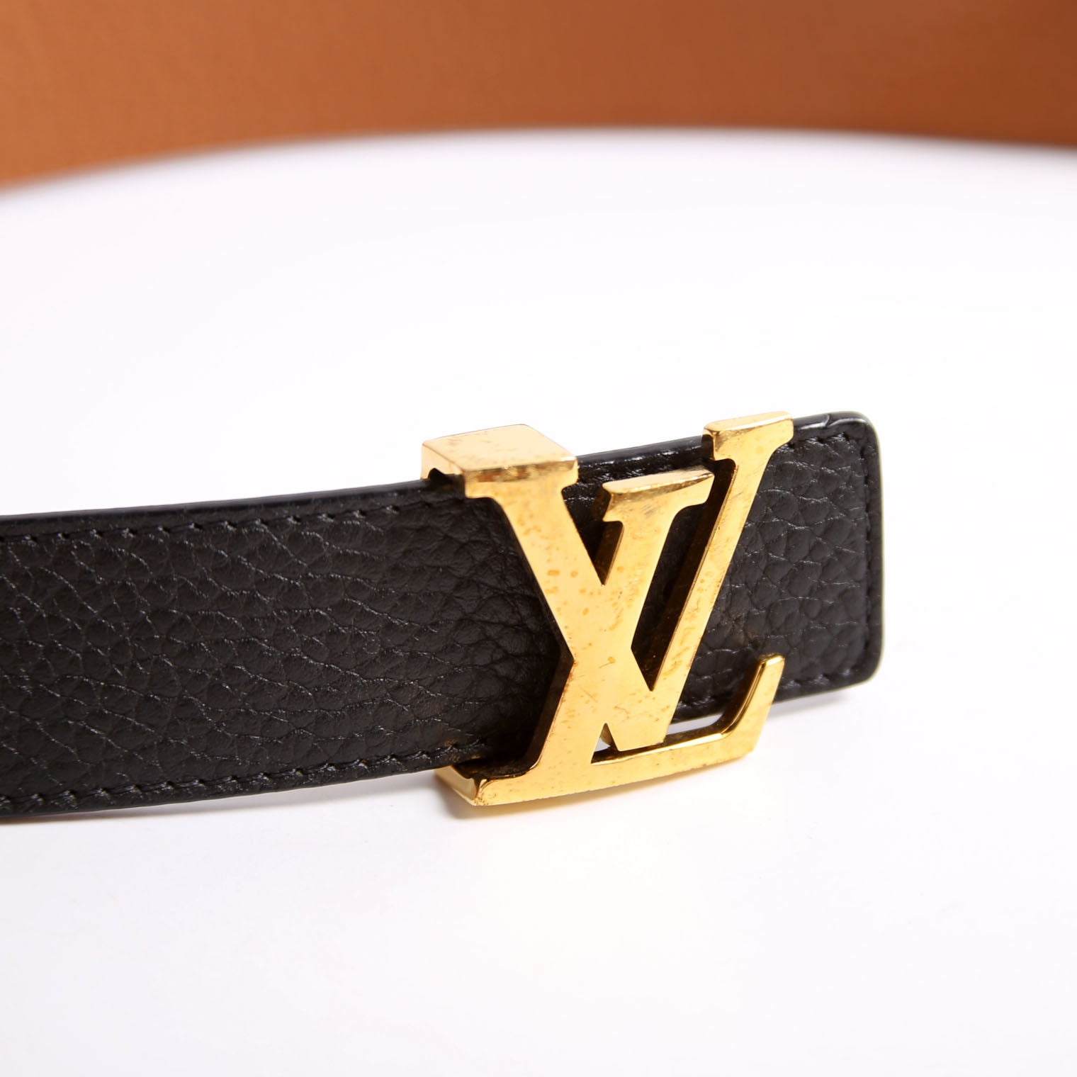 LV Initiales 30MM Taurillon Reversible Belt Size 90/36 Black/Brown
