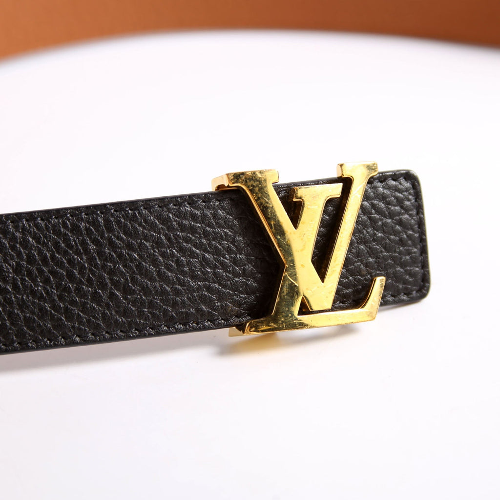 LV Initiales 30MM Taurillon Reversible Belt Size 90/36 Black/Brown