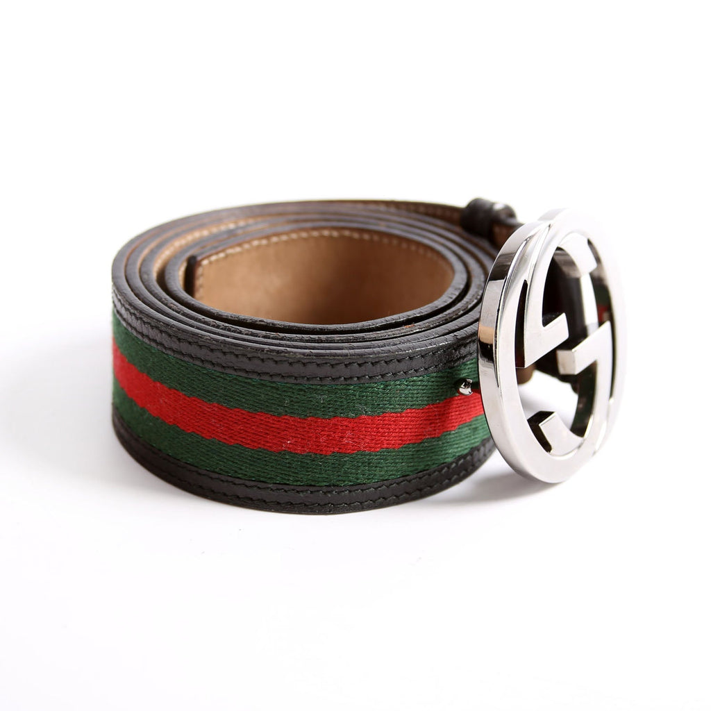 114984 Web Canvas Interlocking G Belt Size 105/40 Black