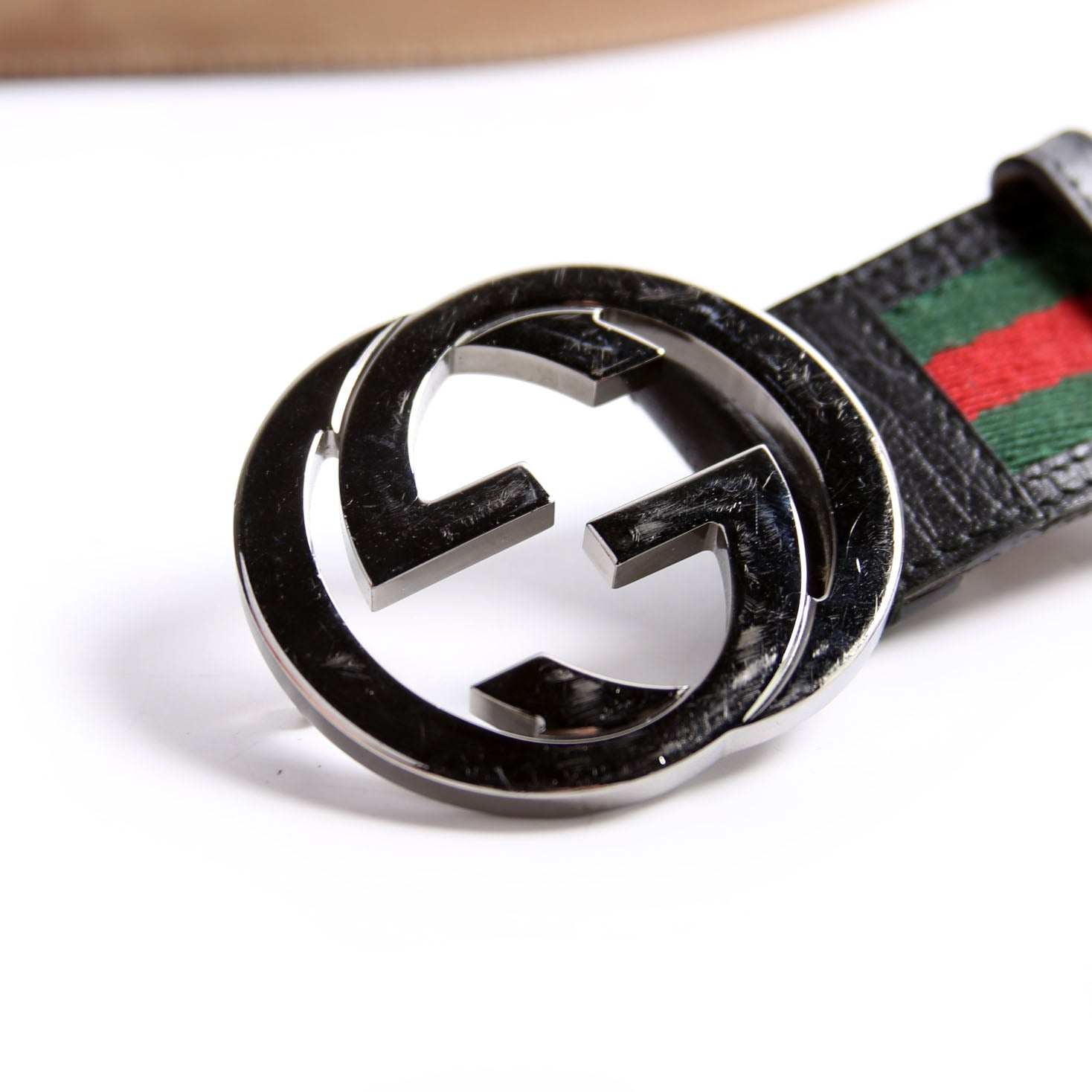 114984 Web Canvas Interlocking G Belt Size 105/40 Black