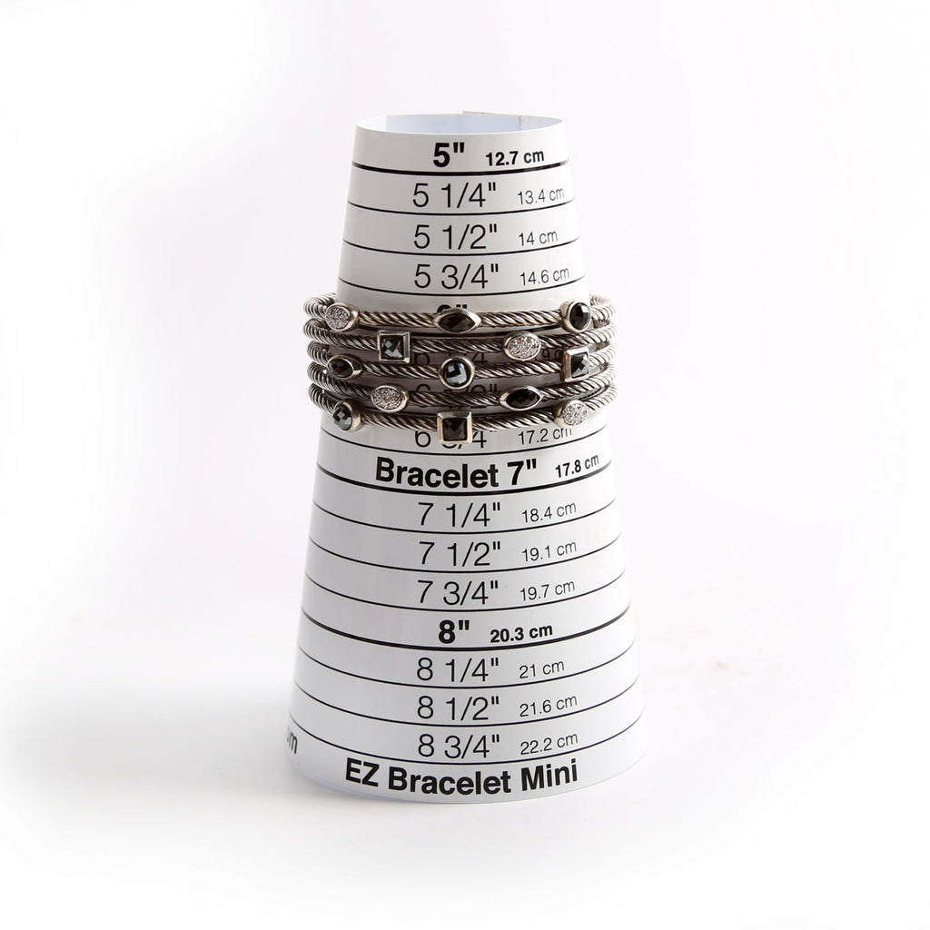 Confetti 5 Row Cuff Bracelet 925/Hematite/Diamond/Onyx