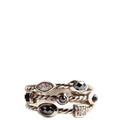 Confetti 3 Row Ring Size 7 925/Hematite/Diamond/Onyx