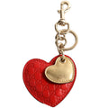 Double Heart Micro Guccissima Bag Charm Red/Gold