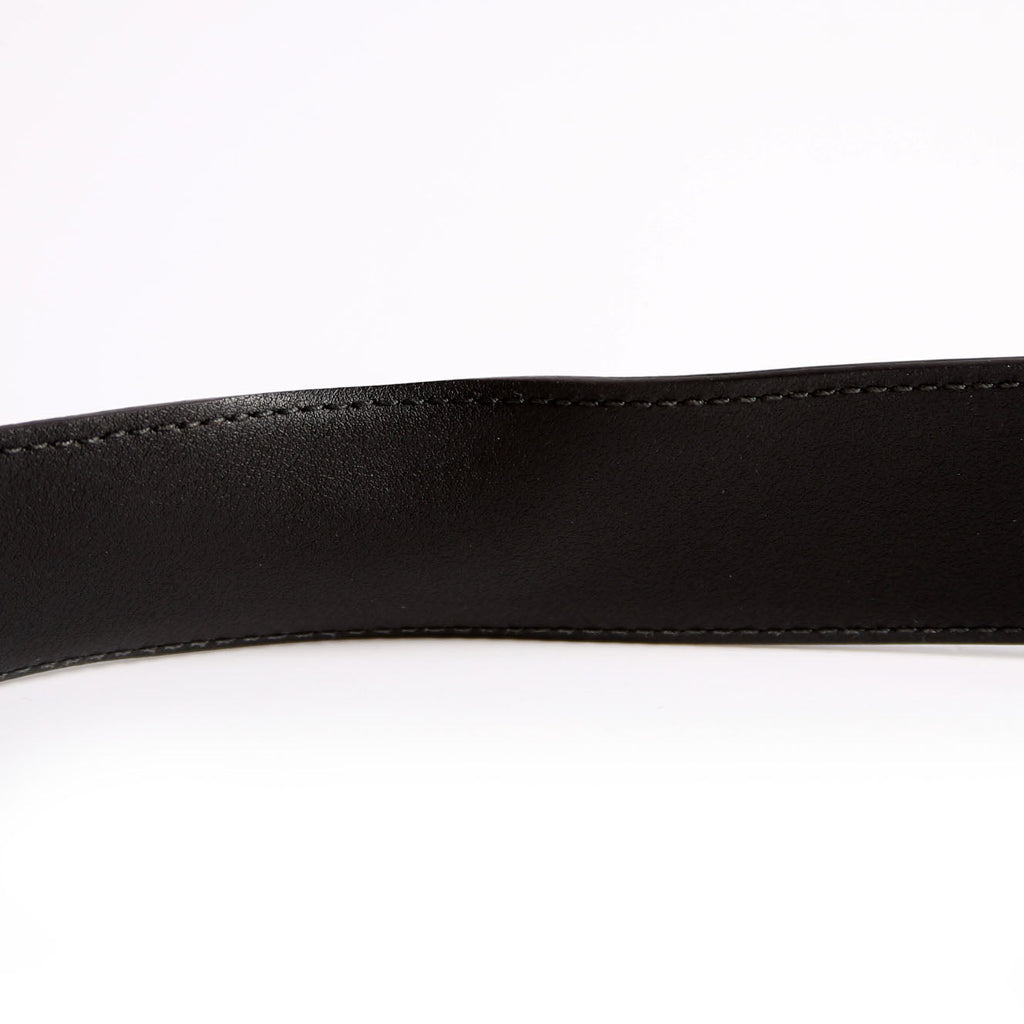774153 Interlocking GG Leather Belt Size 90/36 Black