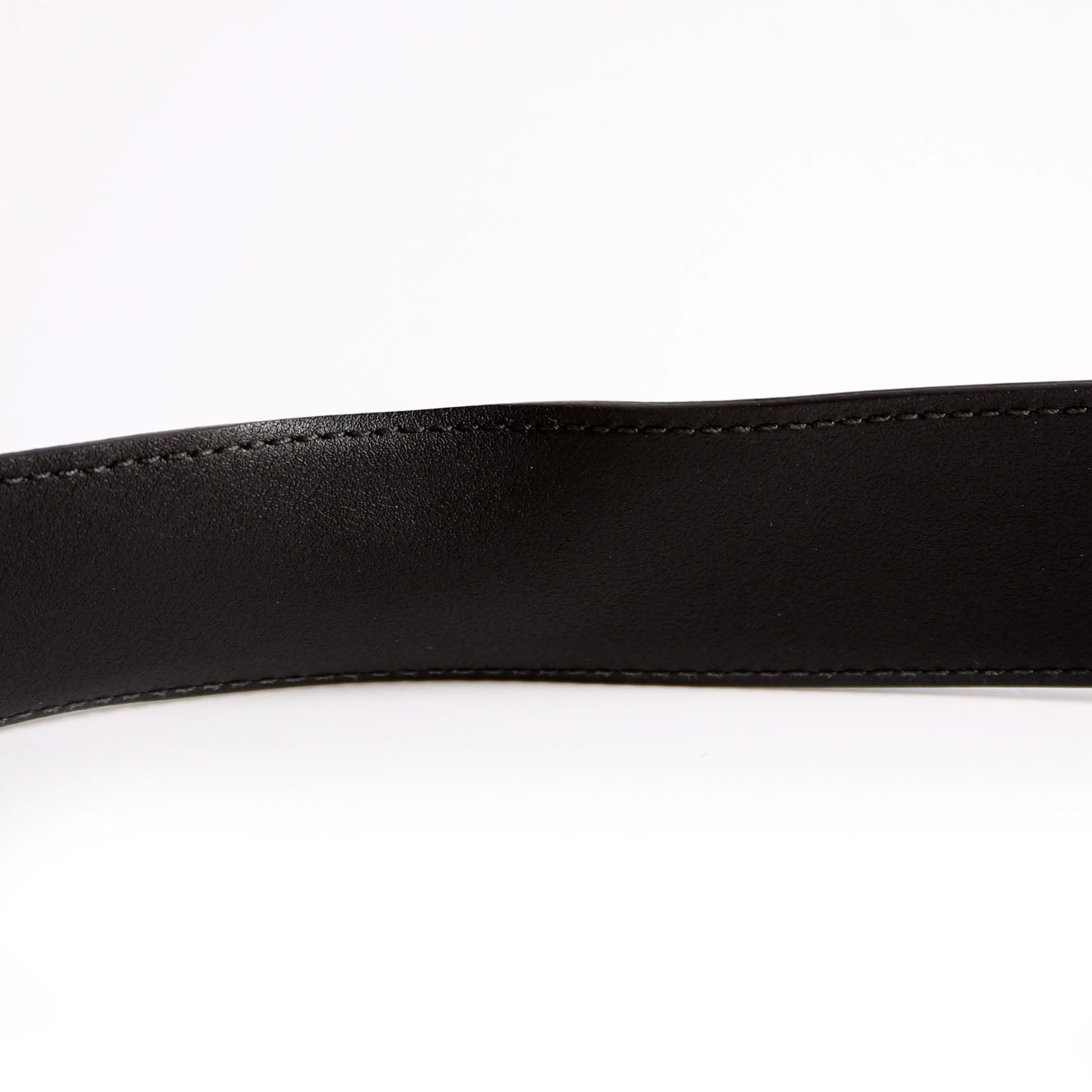 774153 Interlocking GG Leather Belt Size 90/36 Black