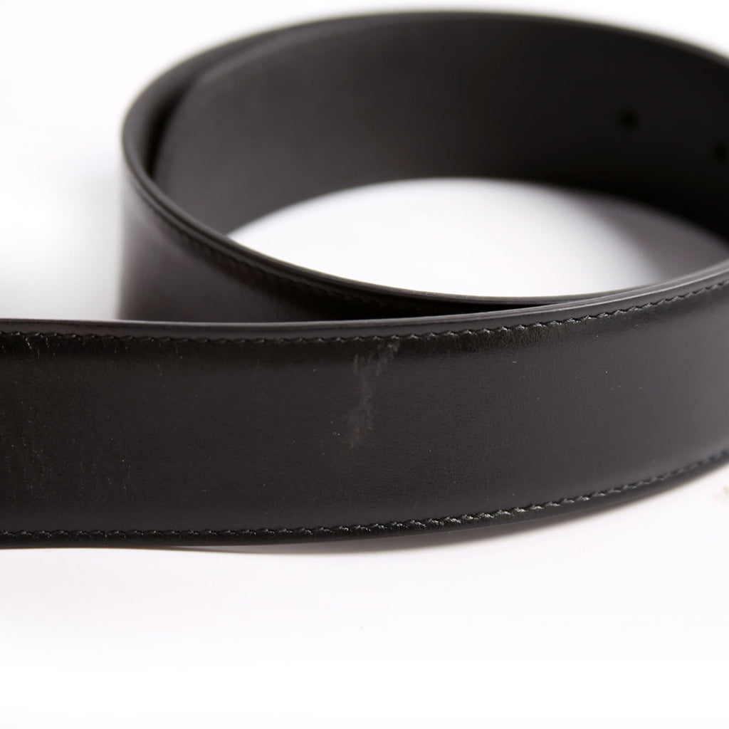 774153 Interlocking GG Leather Belt Size 90/36 Black