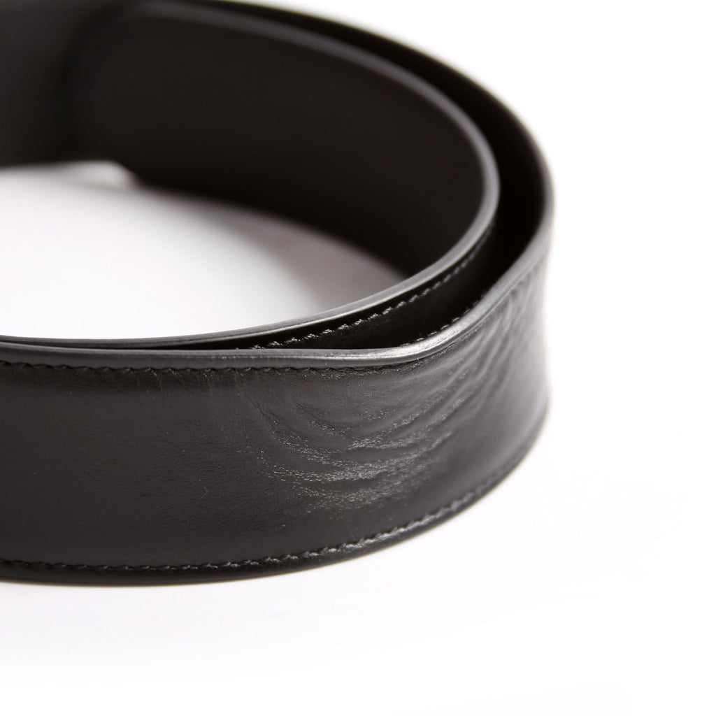 774153 Interlocking GG Leather Belt Size 90/36 Black