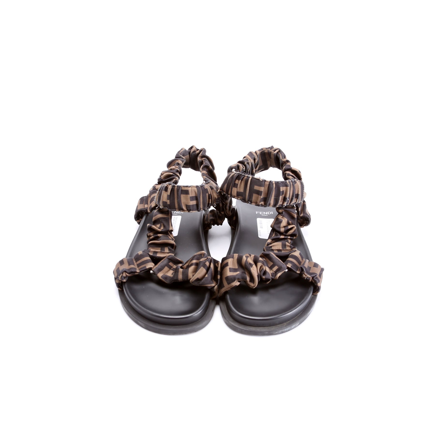 Zucca Logo Sport Ruched Sandals Size 38