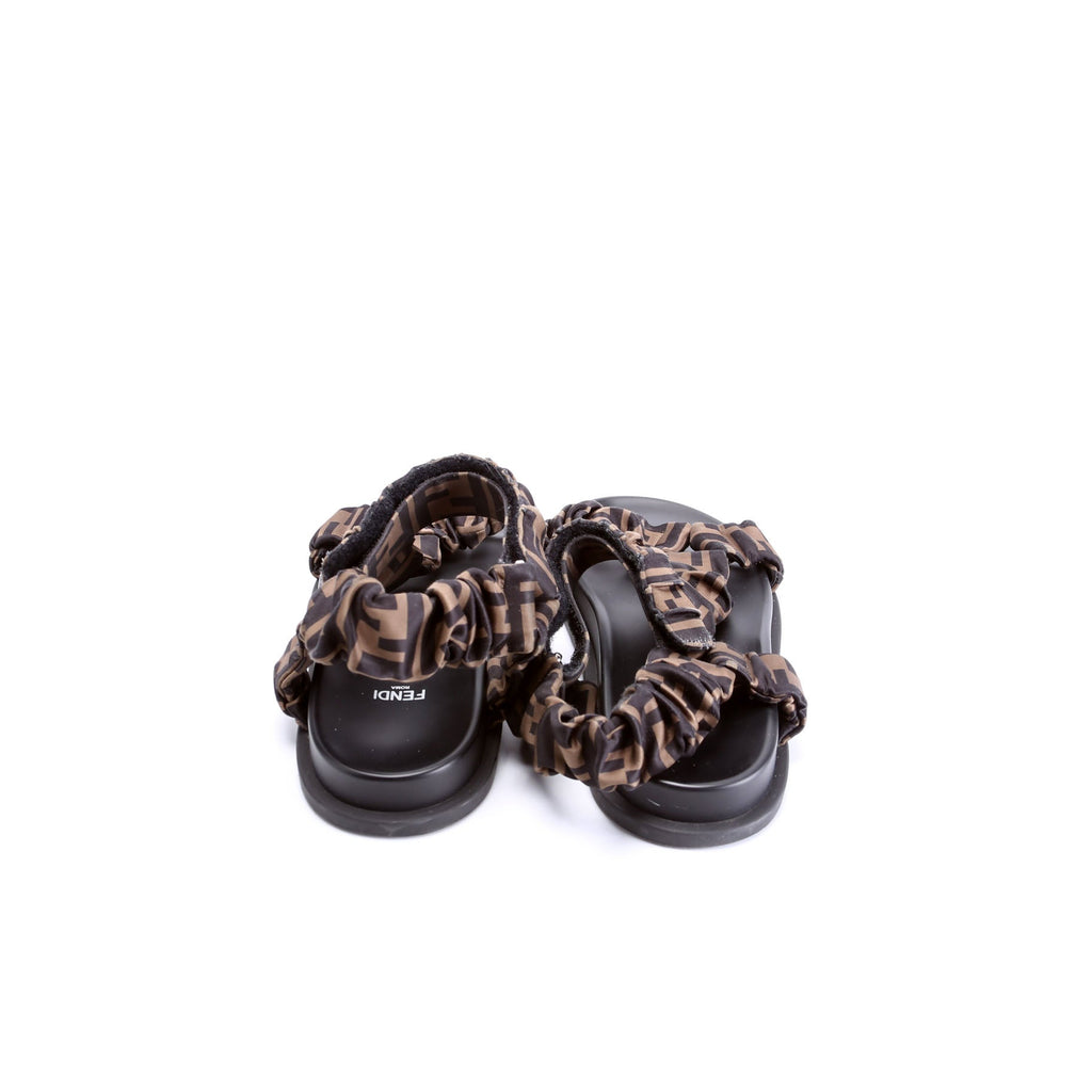 Zucca Logo Sport Ruched Sandals Size 38