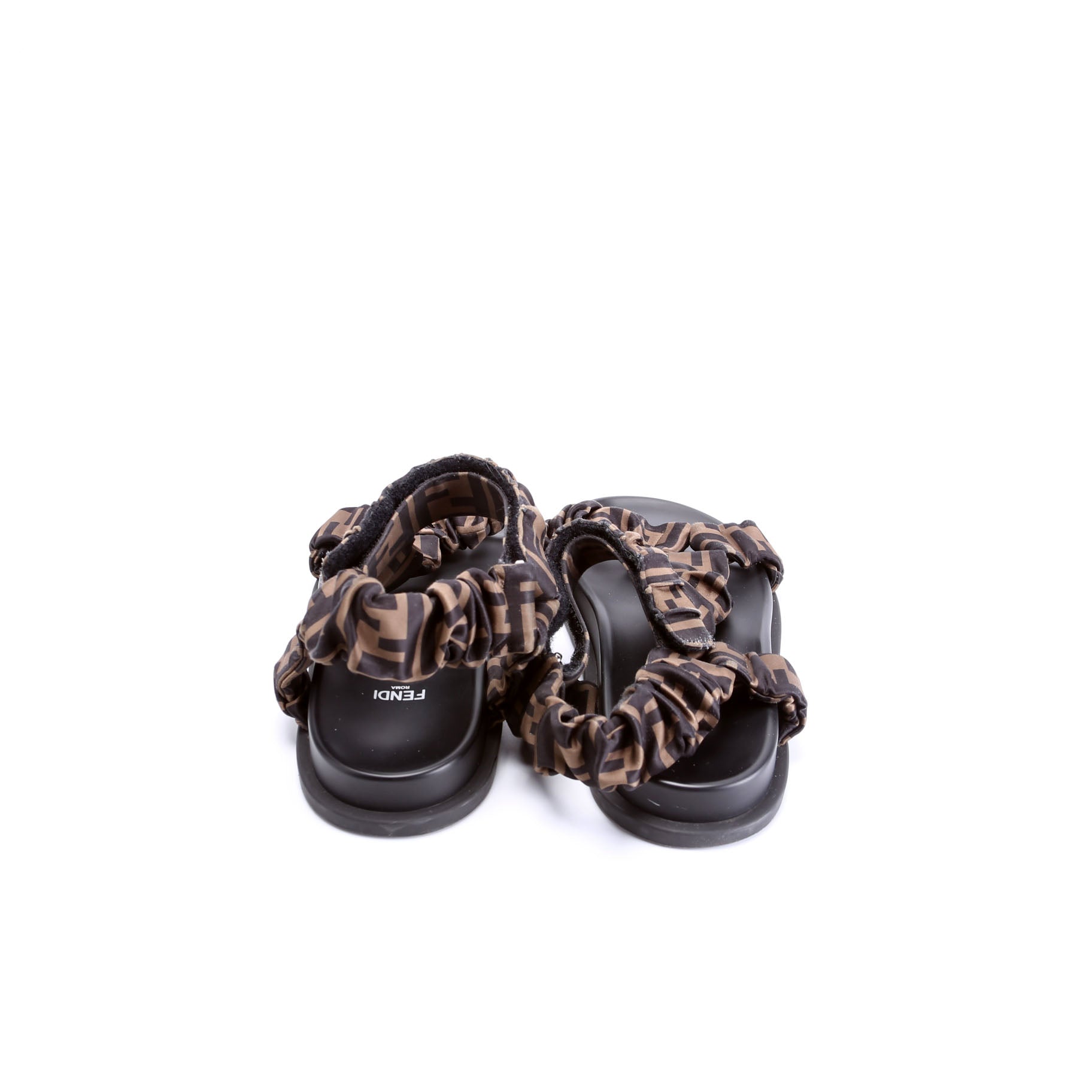 Zucca Logo Sport Ruched Sandals Size 38