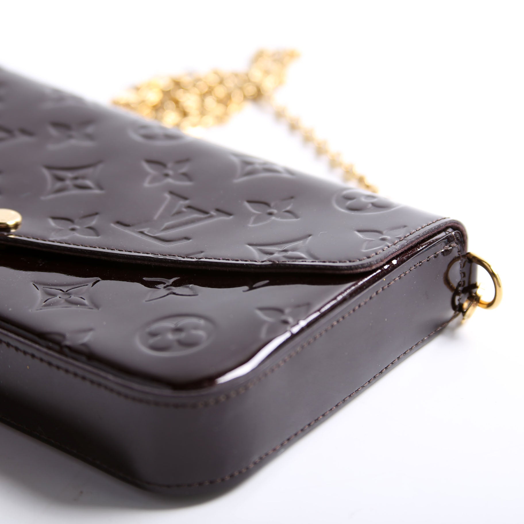 Pochette Felicie Vernis Burgundy