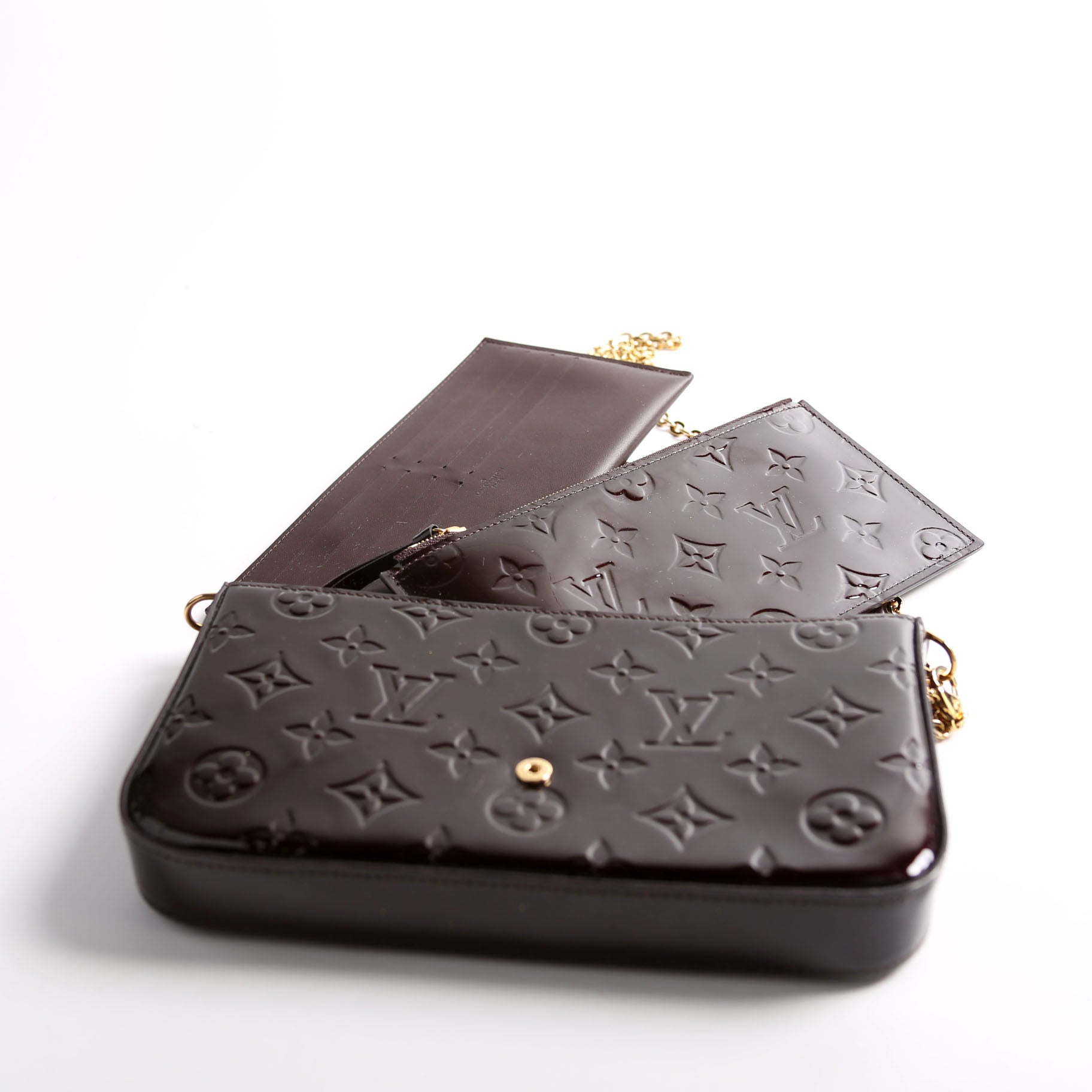 Pochette Felicie Vernis Burgundy