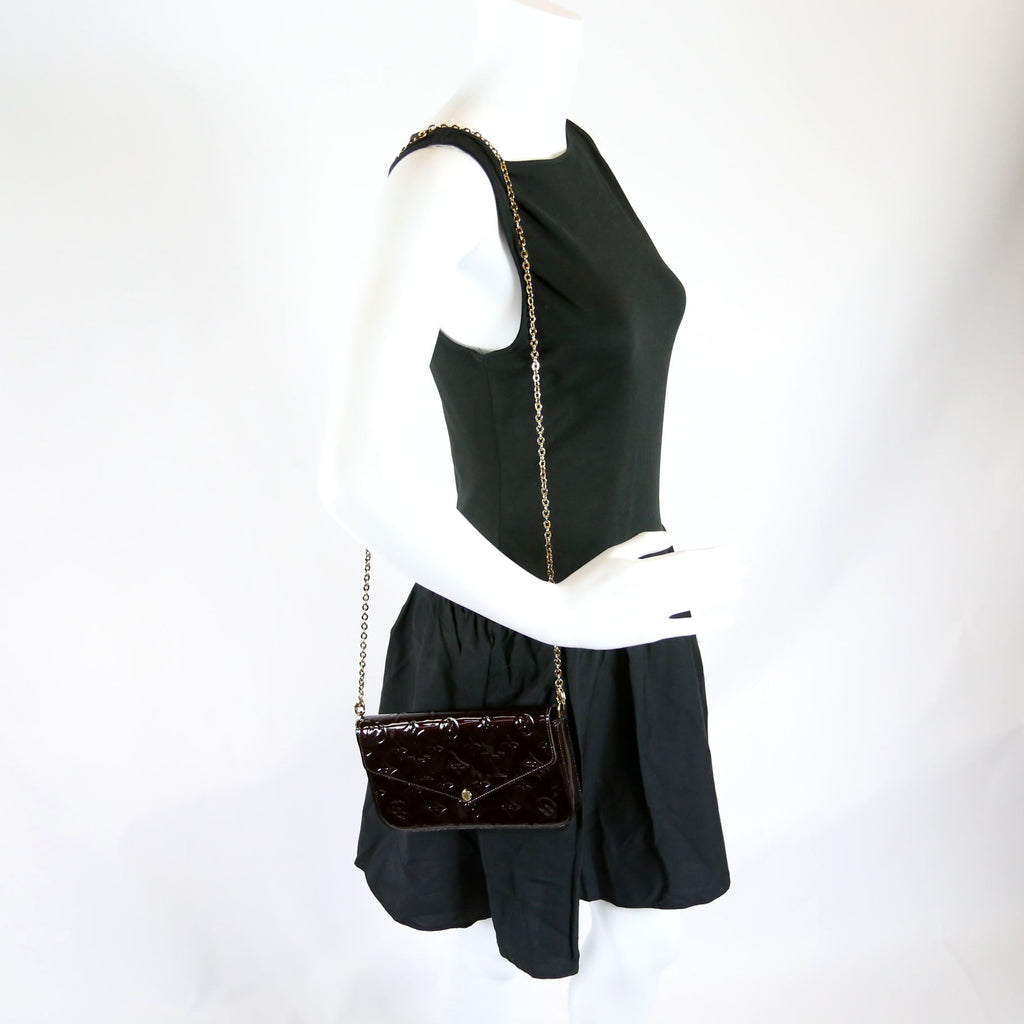 Pochette Felicie Vernis Burgundy