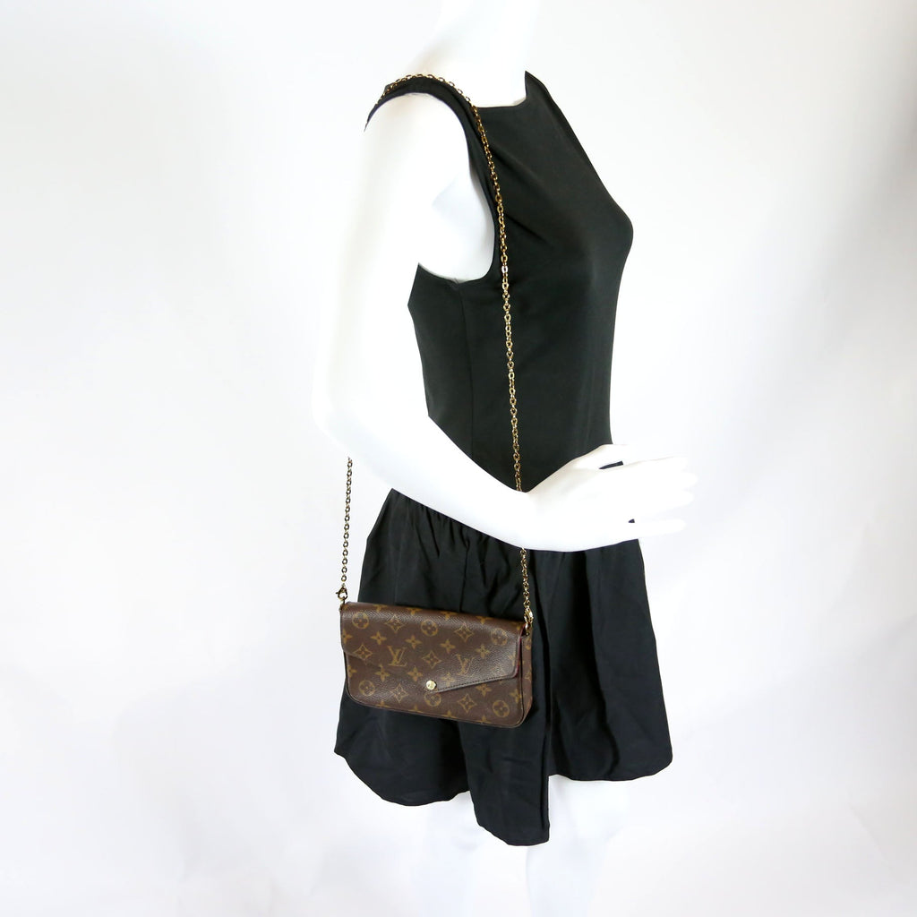 Pochette Felicie Monogram Berry
