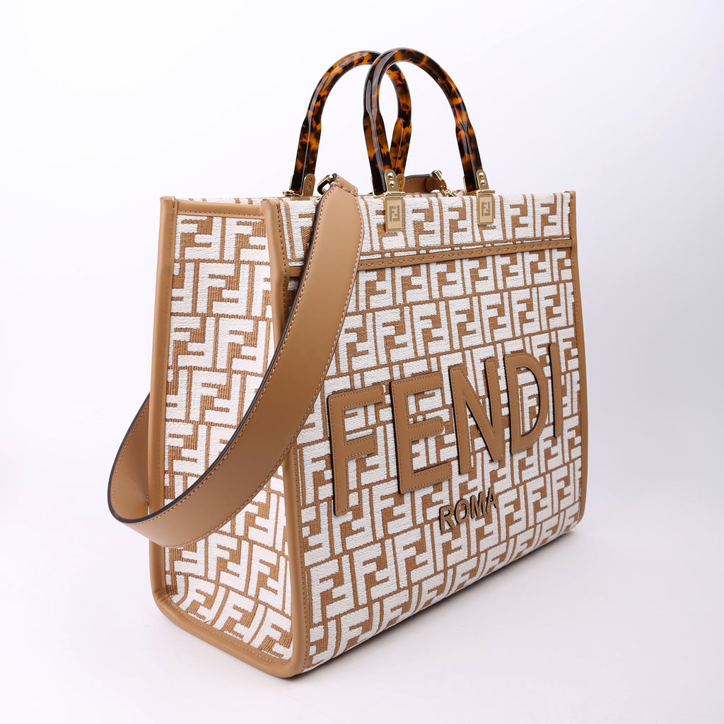 Fendi 8BH386 Sunshine Shopper Medium Raffia
