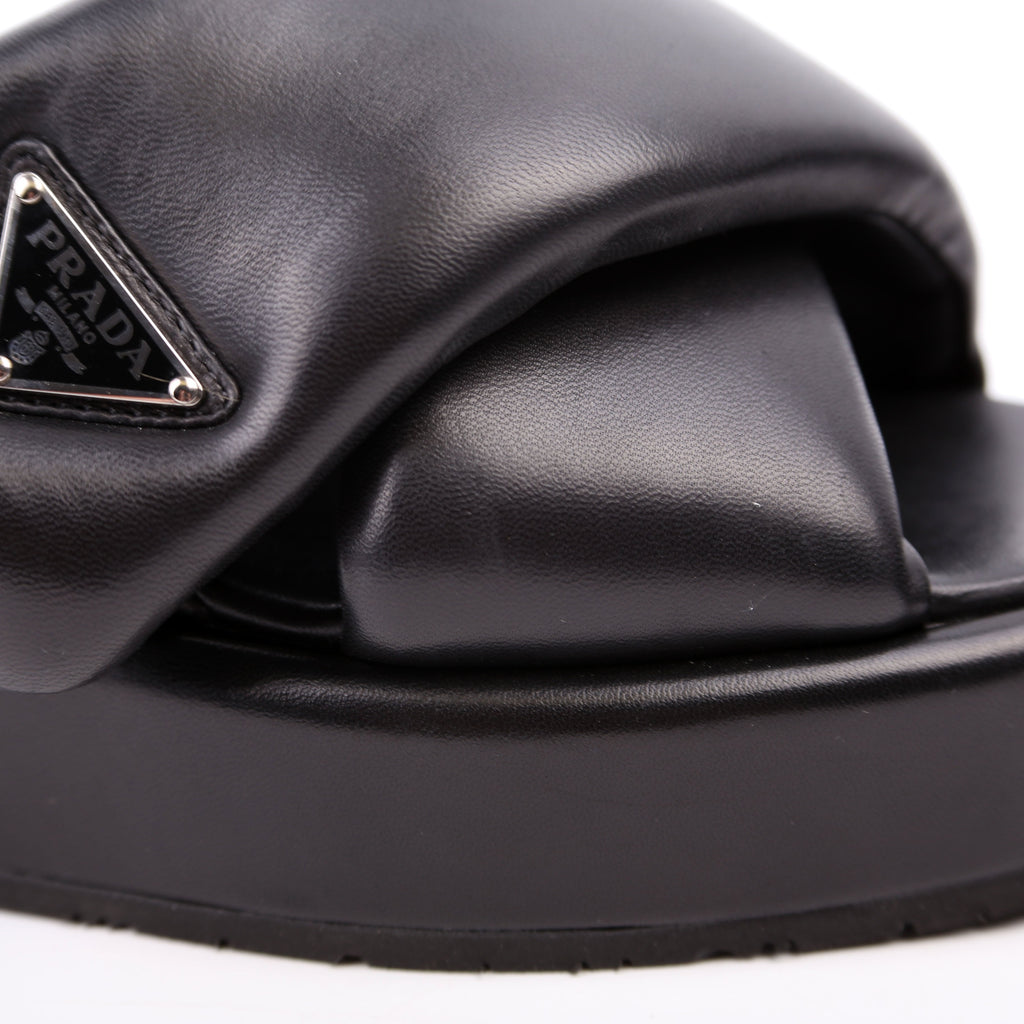 Padded Crisscross Sandals Size 37 Black