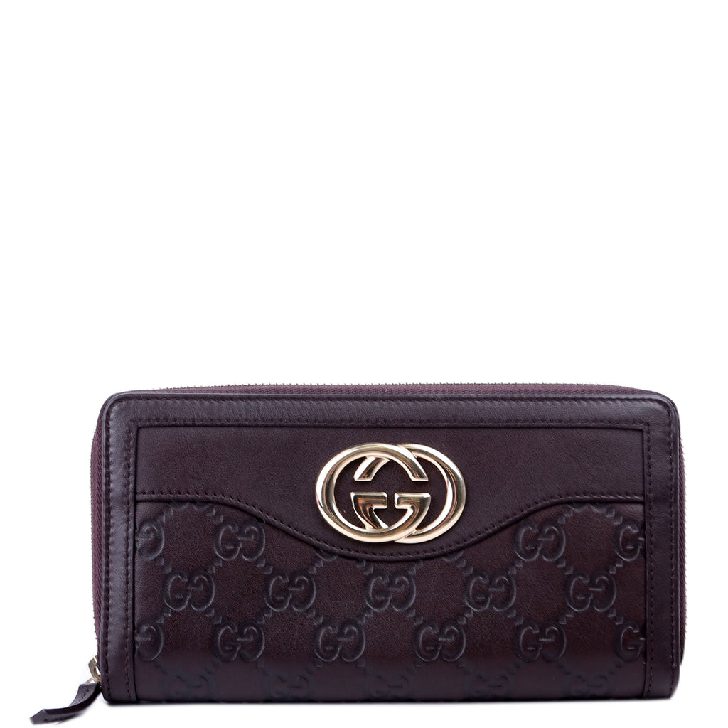 Gucci 308012 Sukey Guccissima Zip Around Wallet Brown