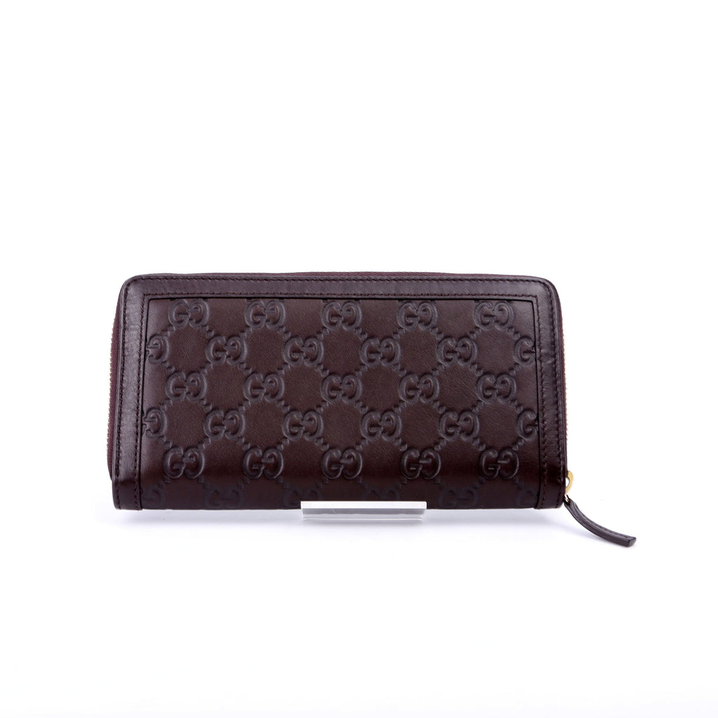 Gucci 308012 Sukey Guccissima Zip Around Wallet Brown