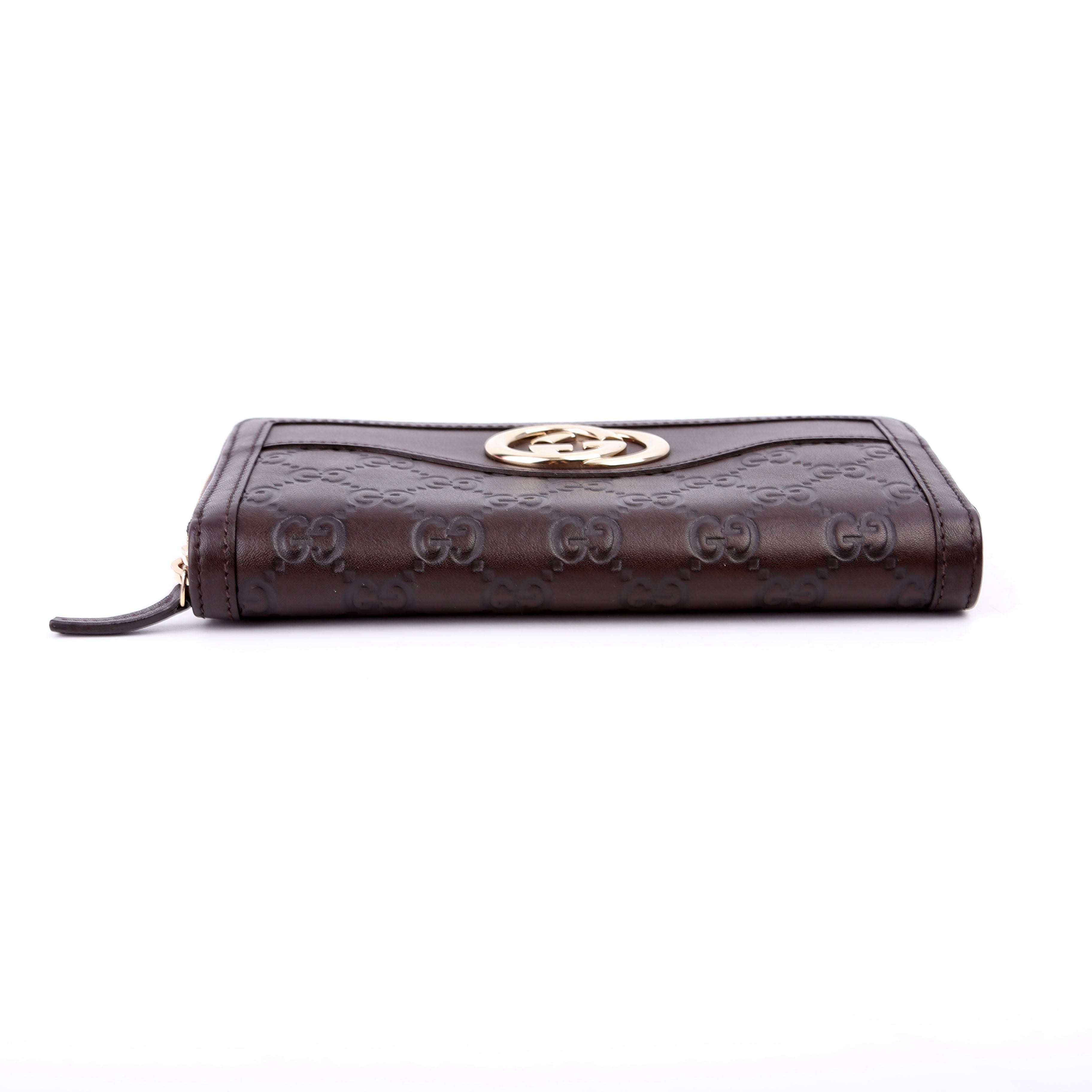 Gucci 308012 Sukey Guccissima Zip Around Wallet Brown