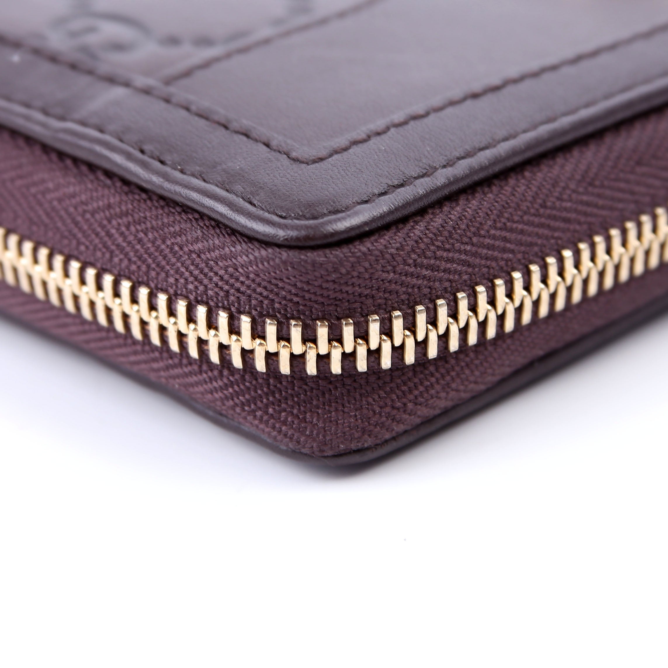 Gucci 308012 Sukey Guccissima Zip Around Wallet Brown