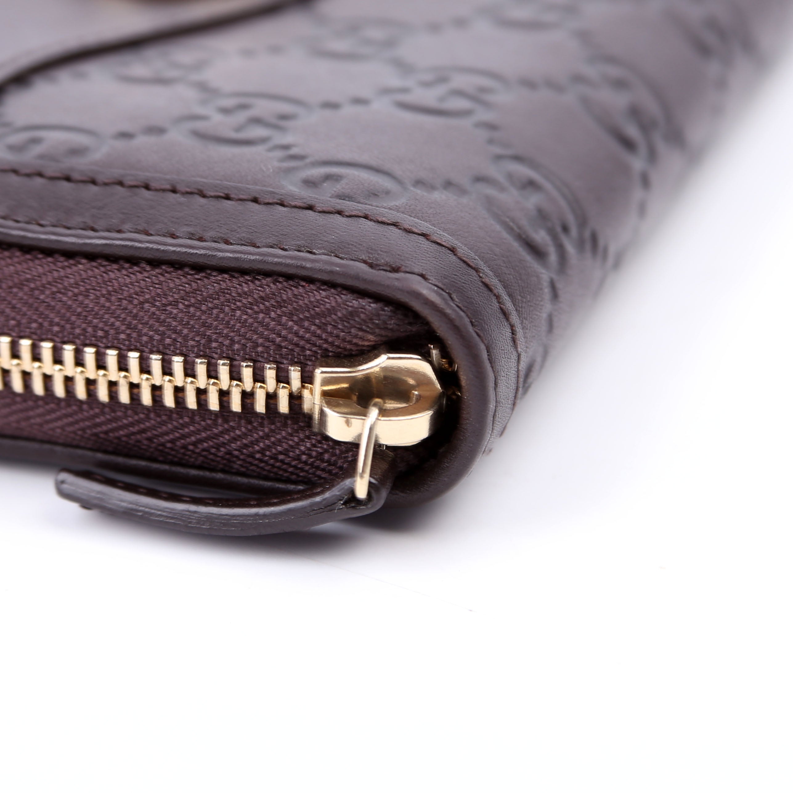 Gucci 308012 Sukey Guccissima Zip Around Wallet Brown