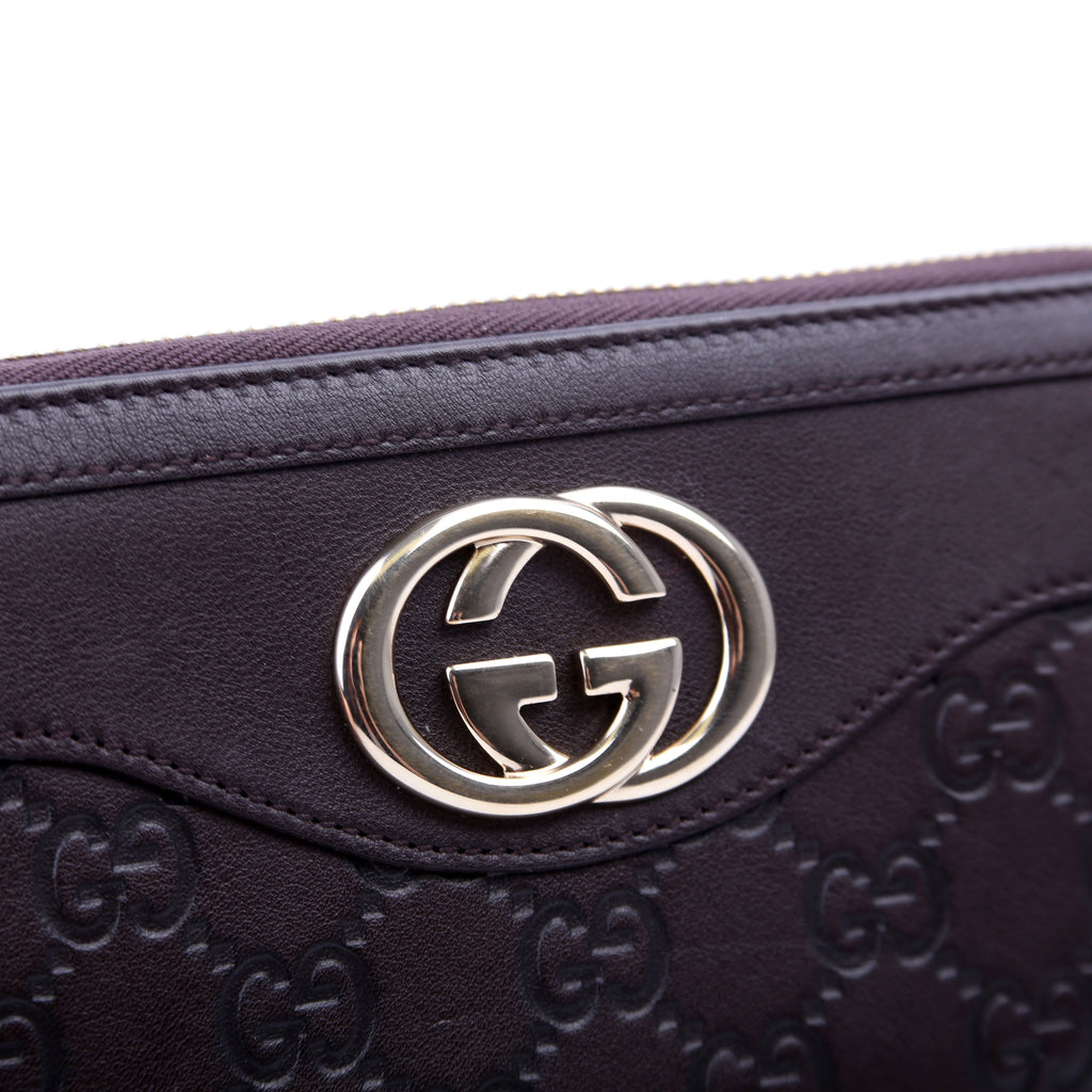 Gucci 308012 Sukey Guccissima Zip Around Wallet Brown