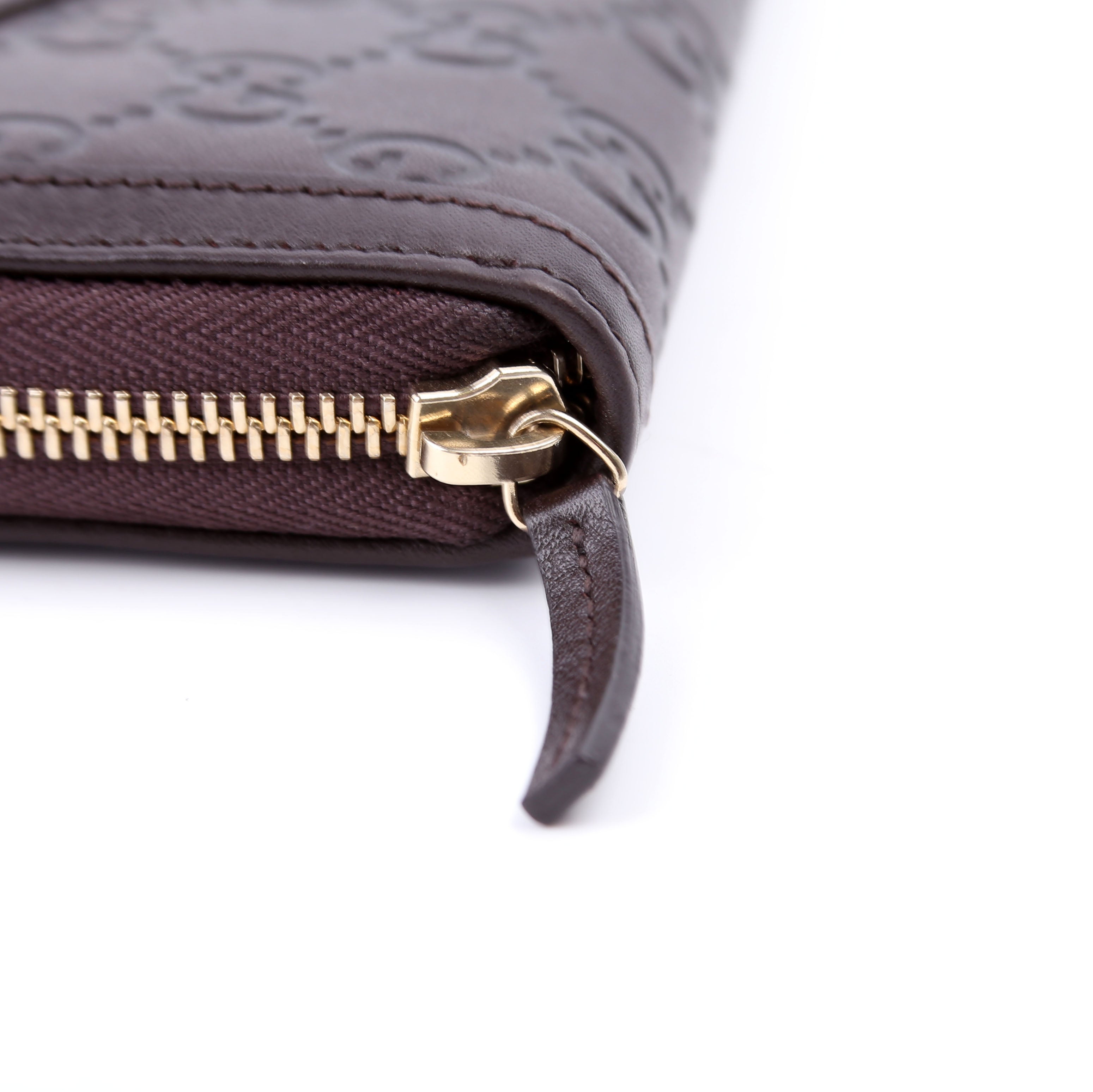 Gucci 308012 Sukey Guccissima Zip Around Wallet Brown