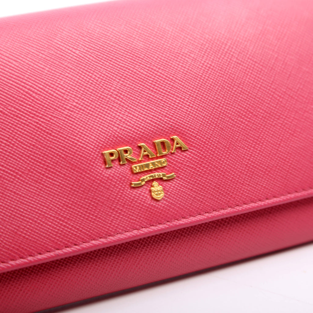 Saffiano Chain Wallet 1MH132 Pink