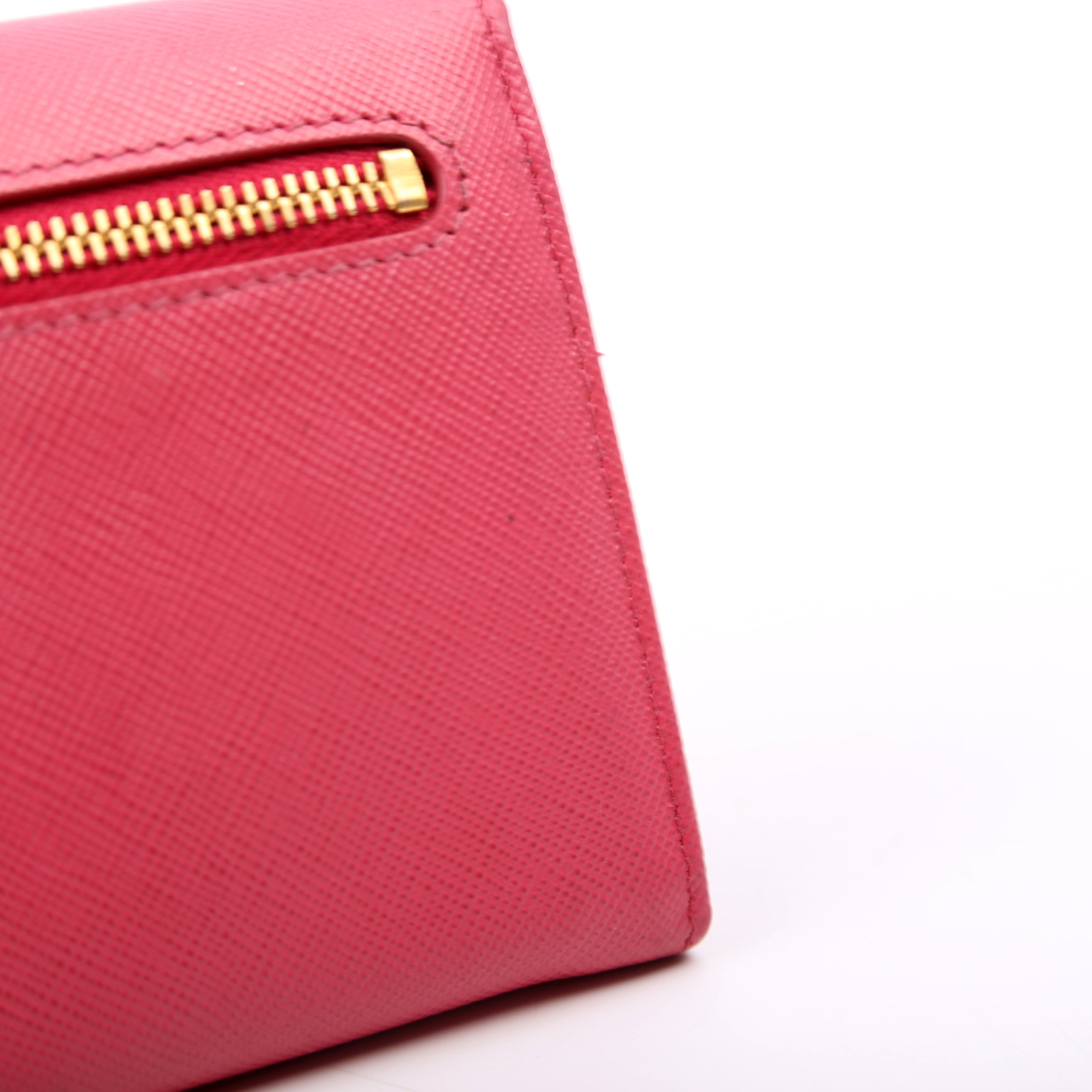 Saffiano Chain Wallet 1MH132 Pink