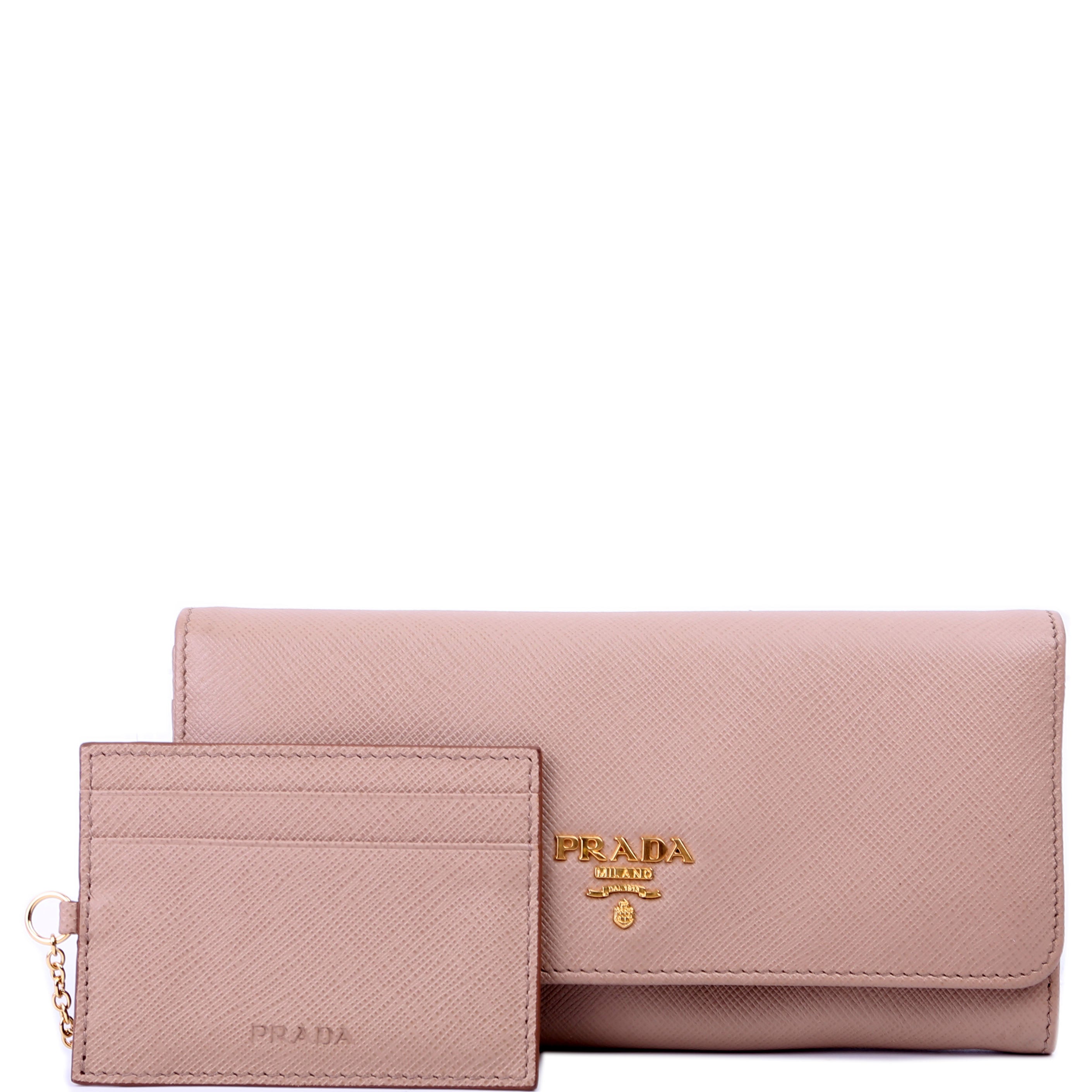 Saffiano Chain Wallet 1MH132 Tan