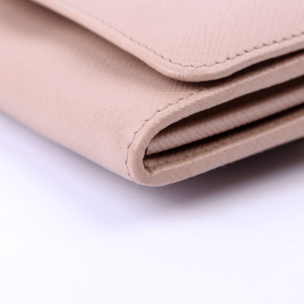 Saffiano Chain Wallet 1MH132 Tan