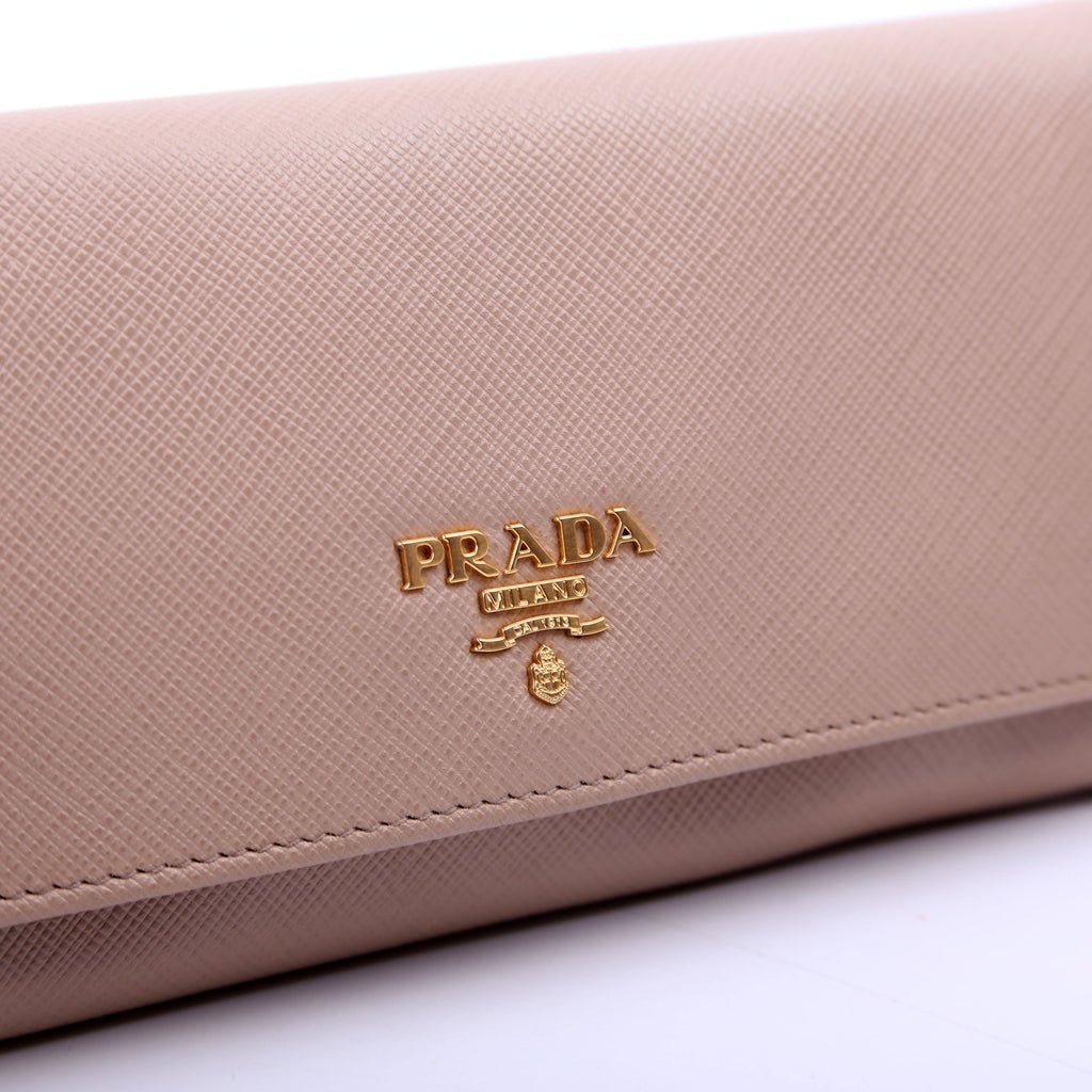 Saffiano Chain Wallet 1MH132 Tan