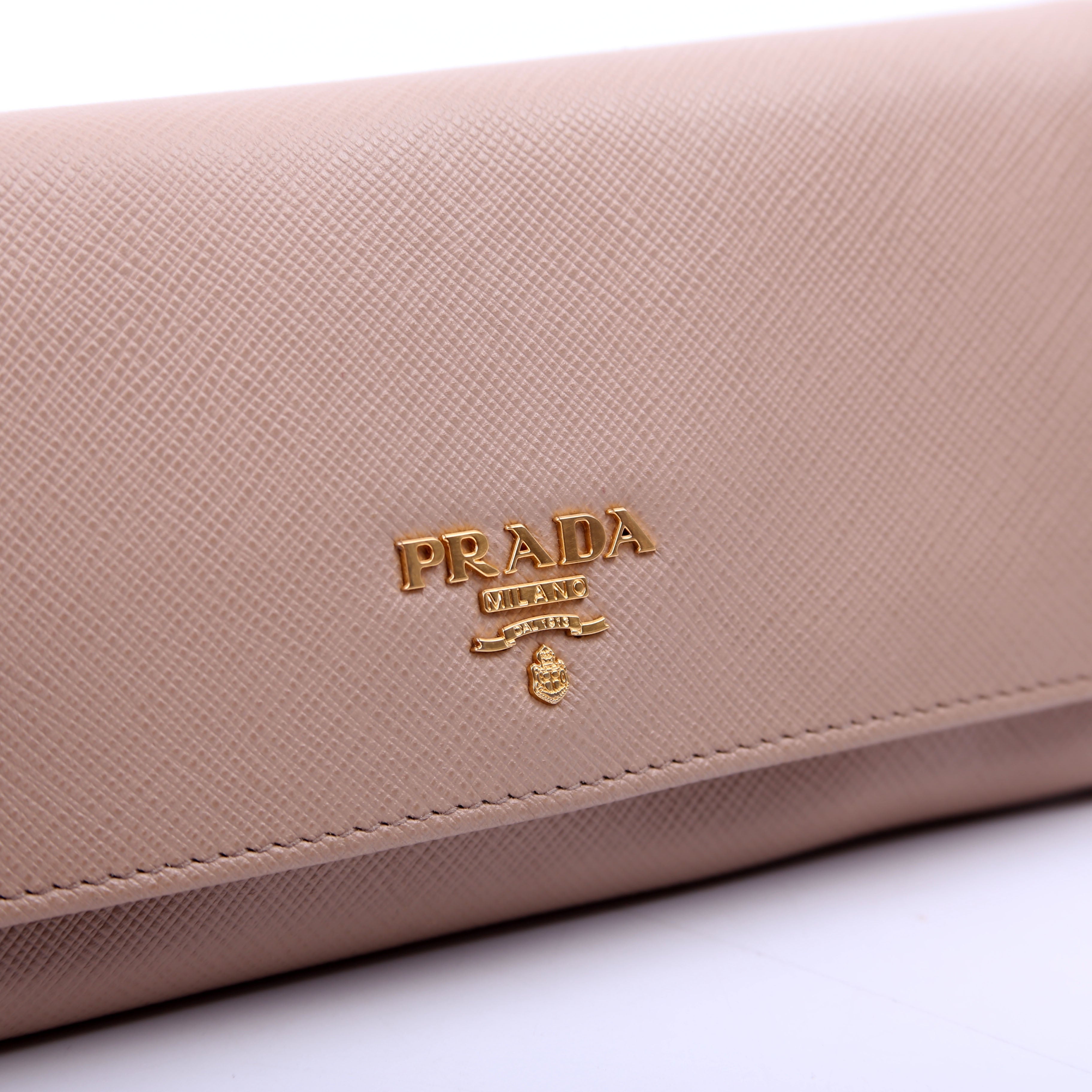 Saffiano Chain Wallet 1MH132 Tan