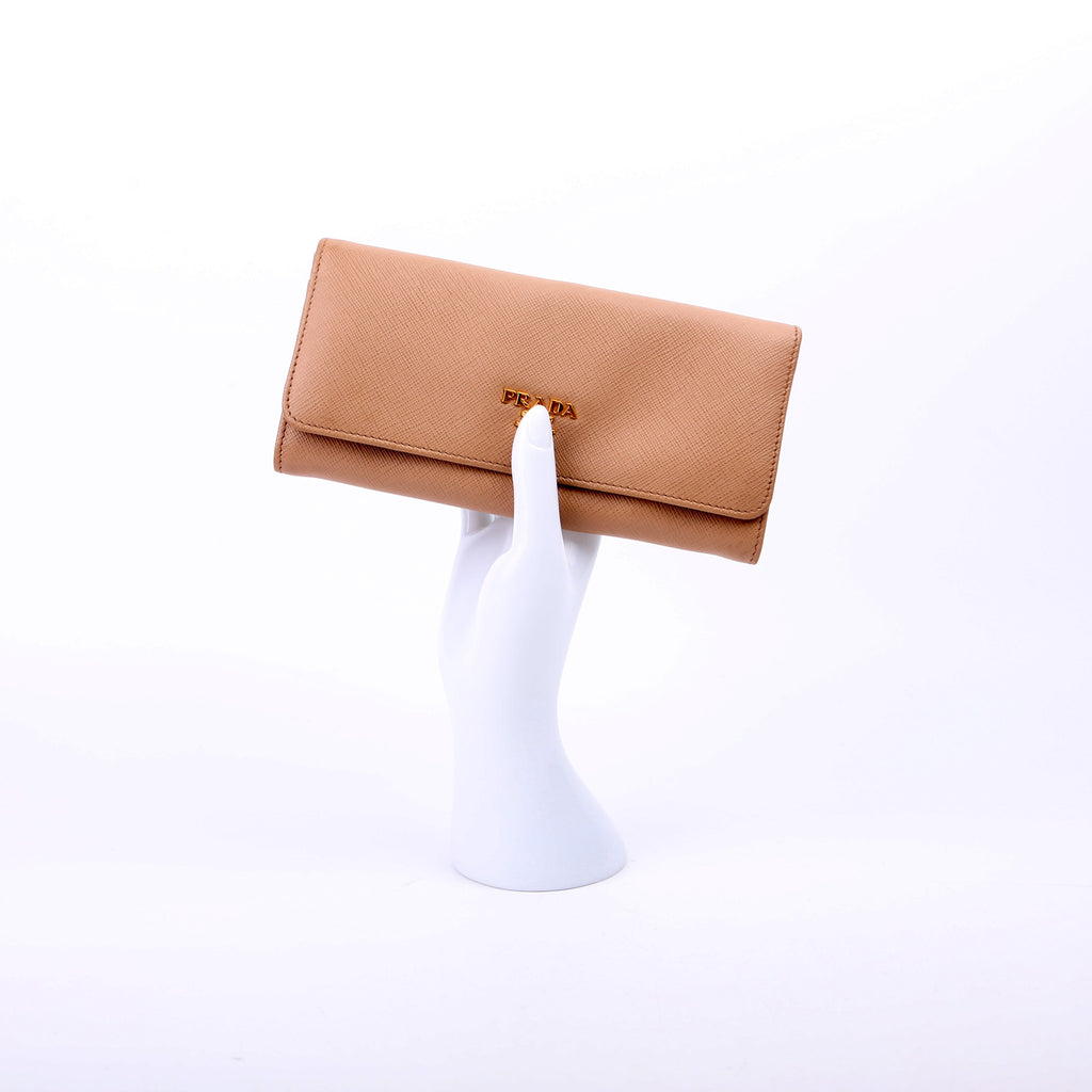 Saffiano Chain Wallet 1MH132 Tan