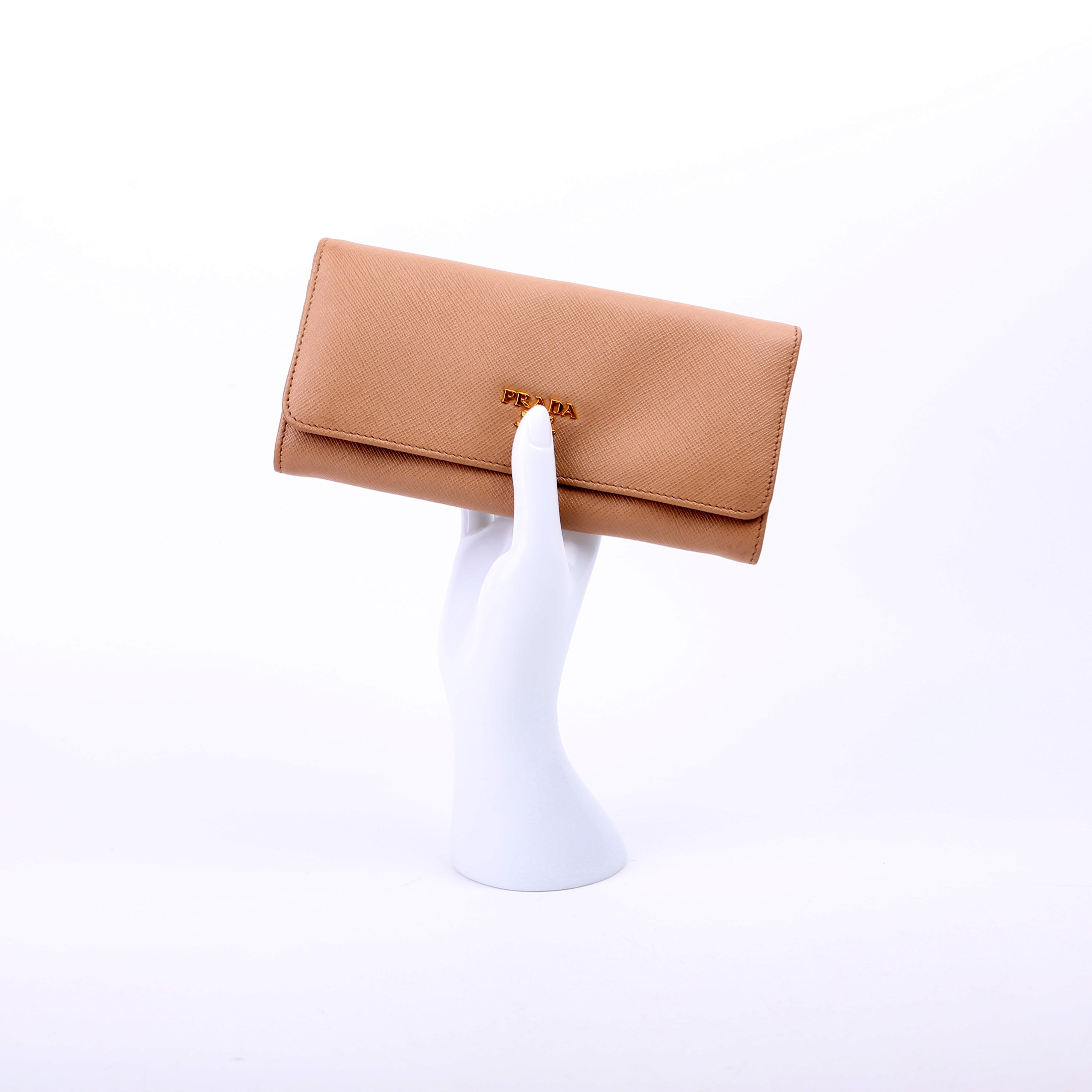Saffiano Chain Wallet 1MH132 Tan