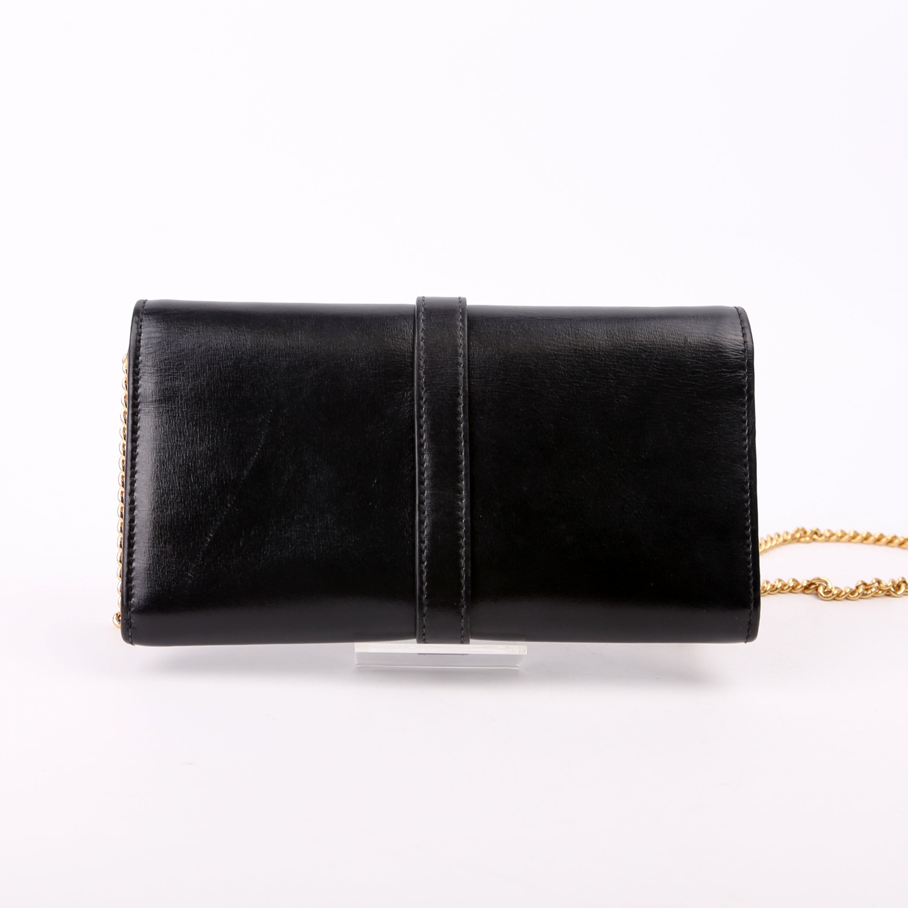 Gucci 652681 Jackie 1961 Chain Wallet Black