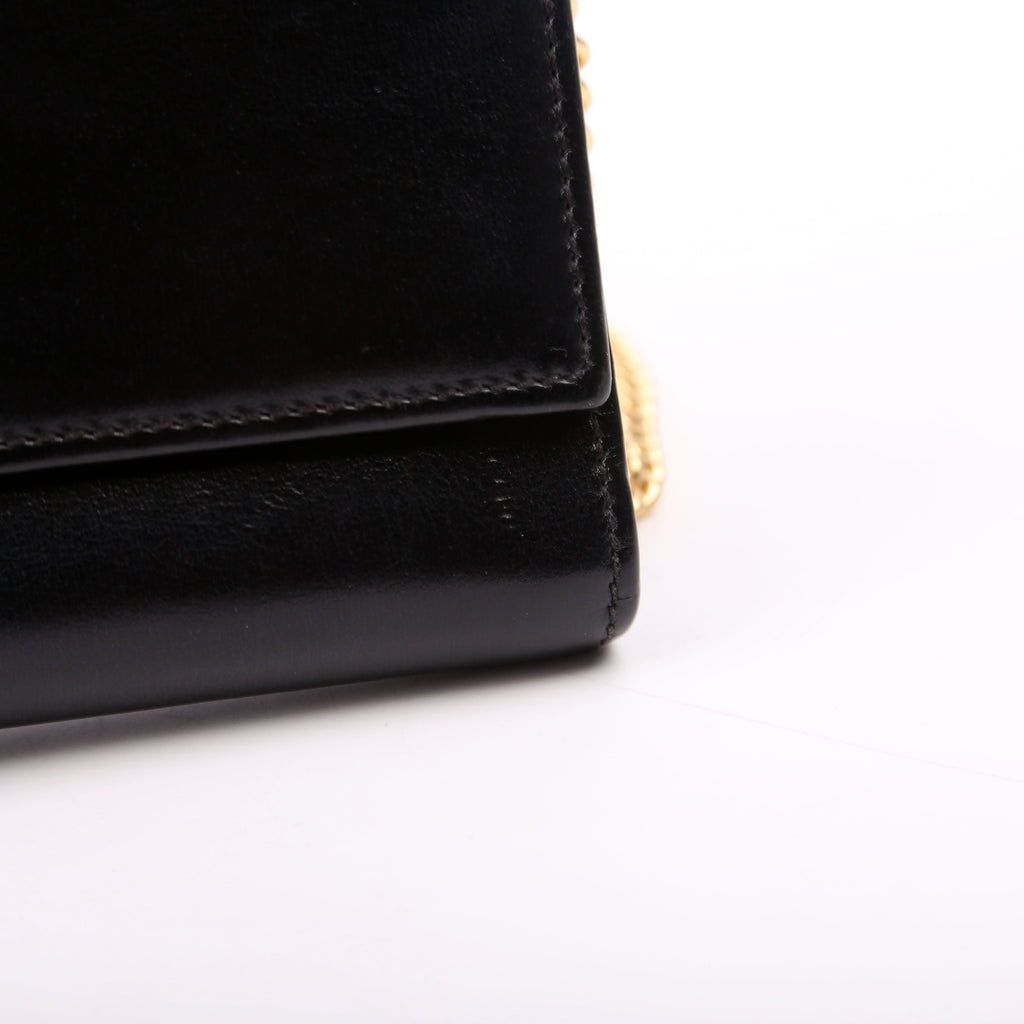 Gucci 652681 Jackie 1961 Chain Wallet Black