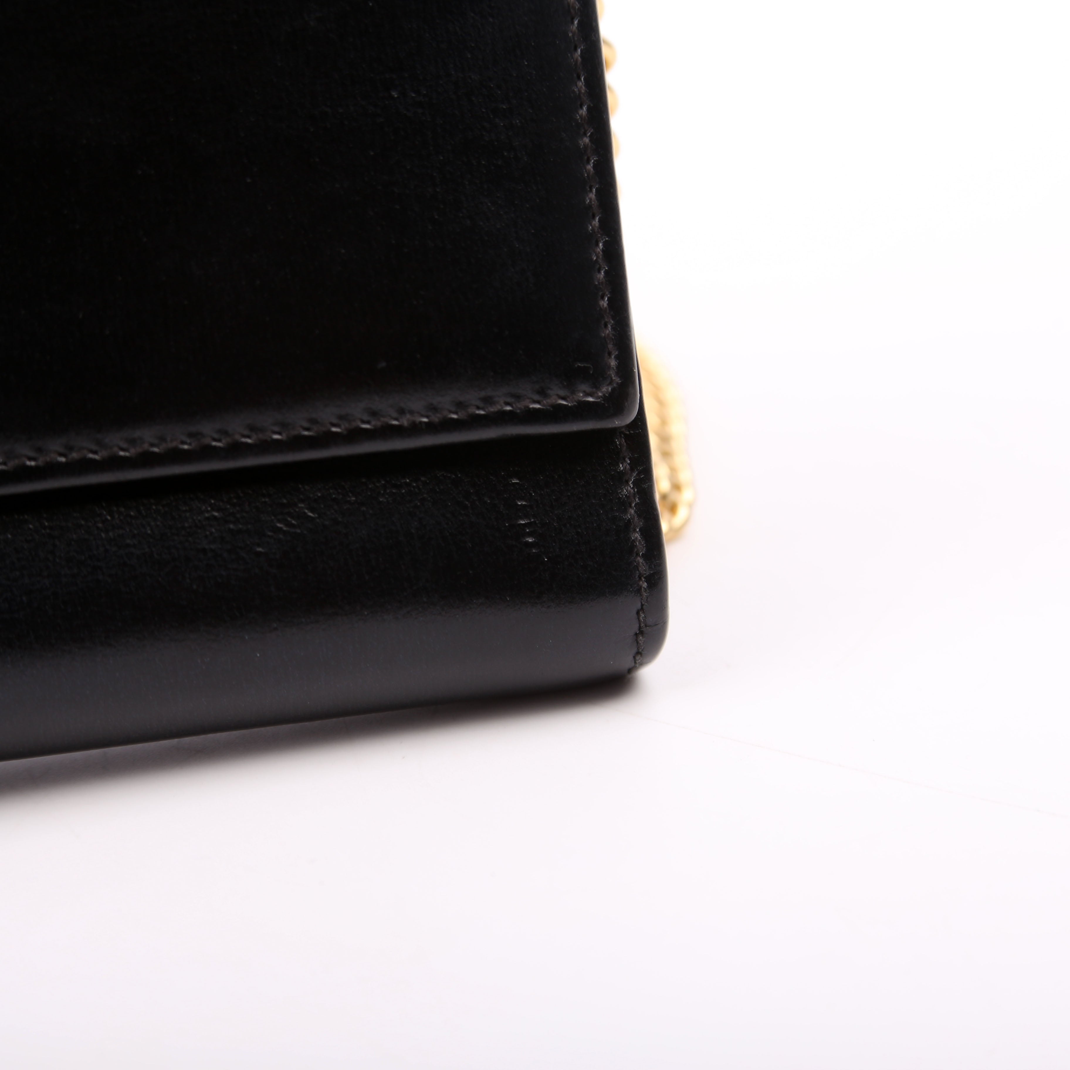 Gucci 652681 Jackie 1961 Chain Wallet Black
