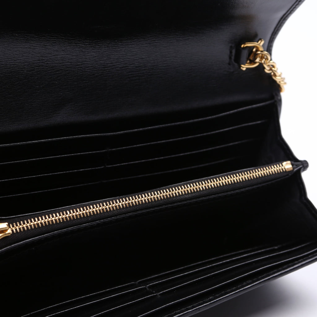 Gucci 652681 Jackie 1961 Chain Wallet Black