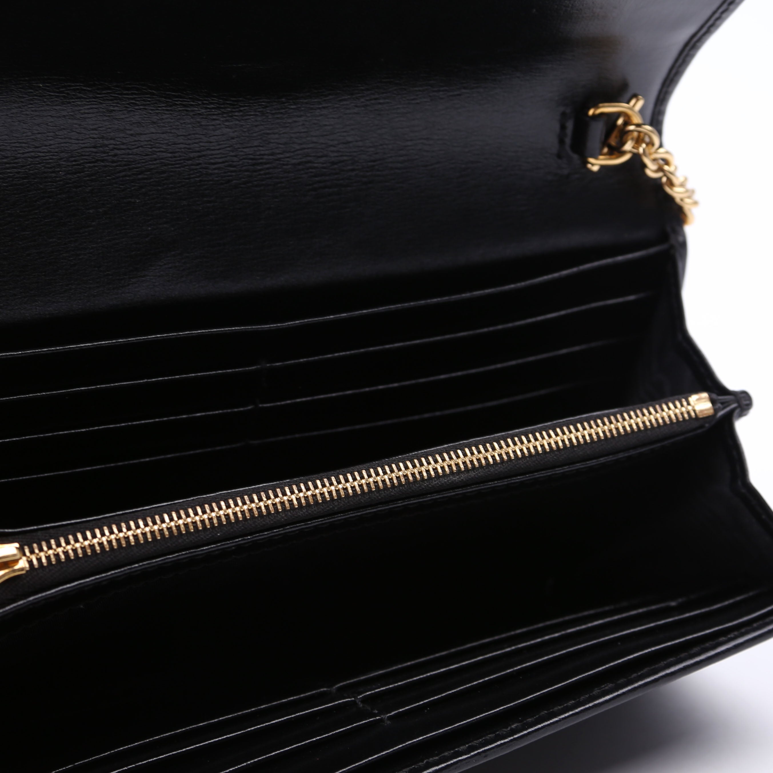 Gucci 652681 Jackie 1961 Chain Wallet Black