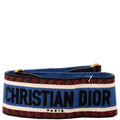 Dior Logo Wide Non-Adjustable Strap Blue