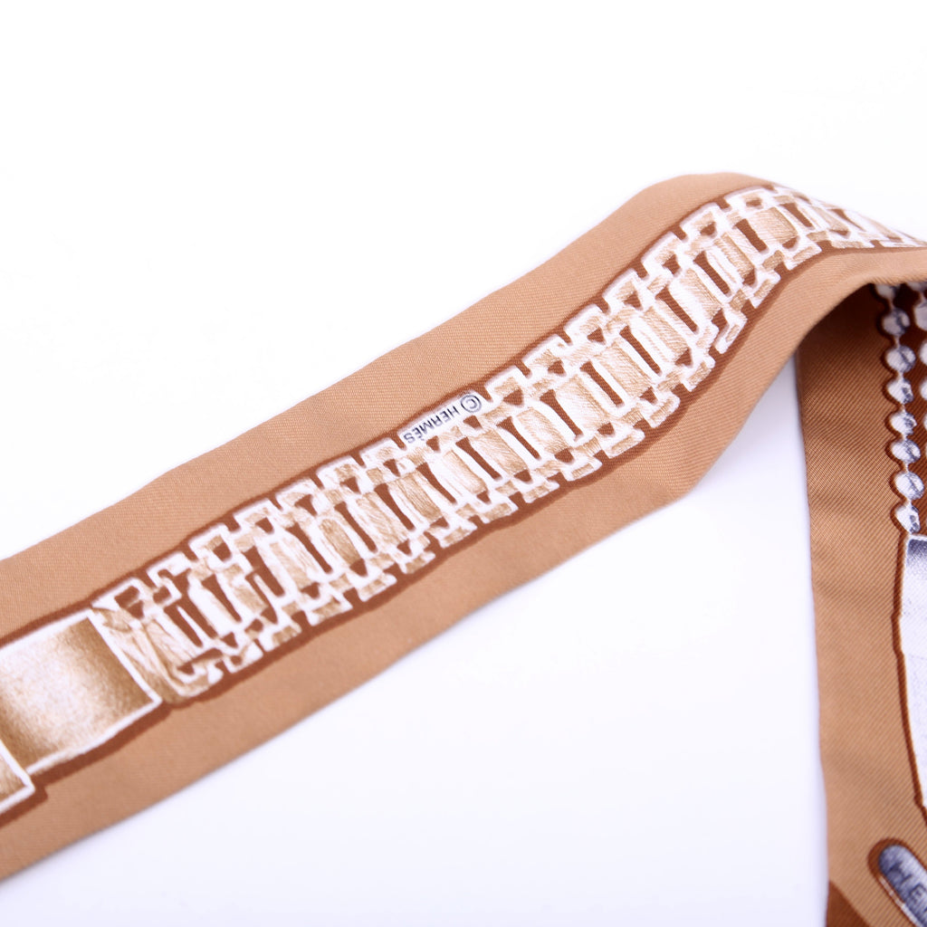 Le Tresor De Medor Twilly Silk Scarf Brown