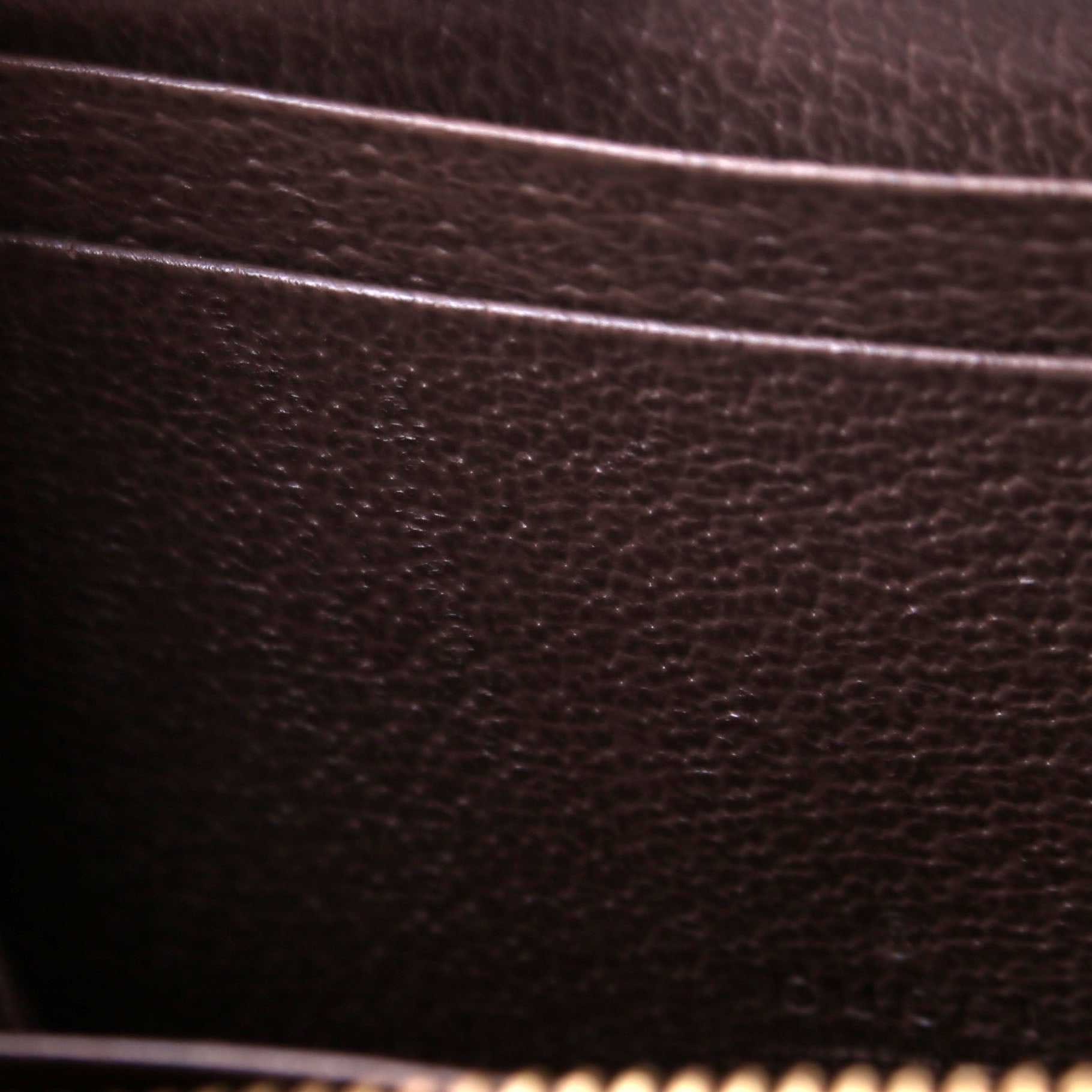 658552 GG Ophidia Zip Card Case Wallet Brown