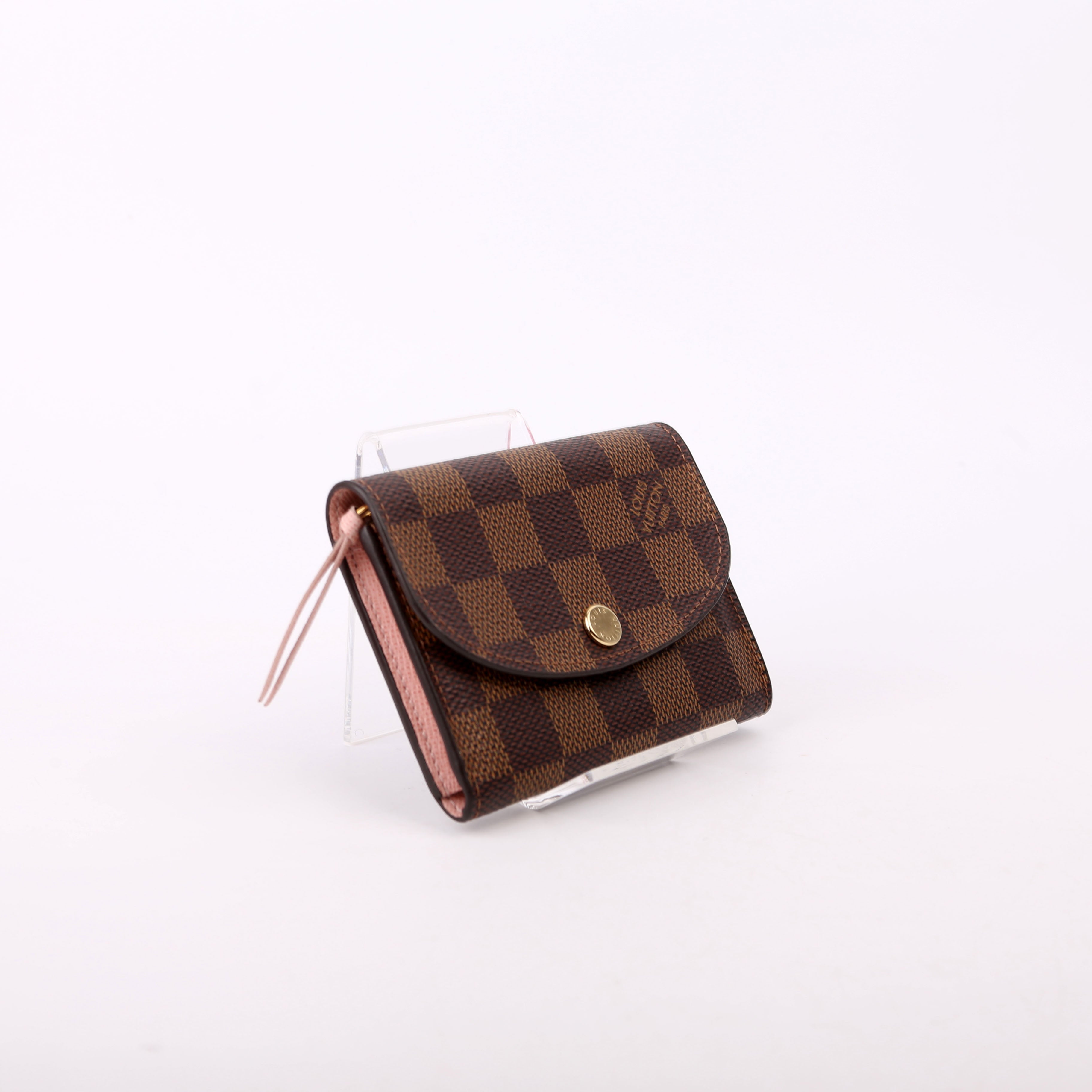 Rosalie Coin Purse Damier Ebene Pink
