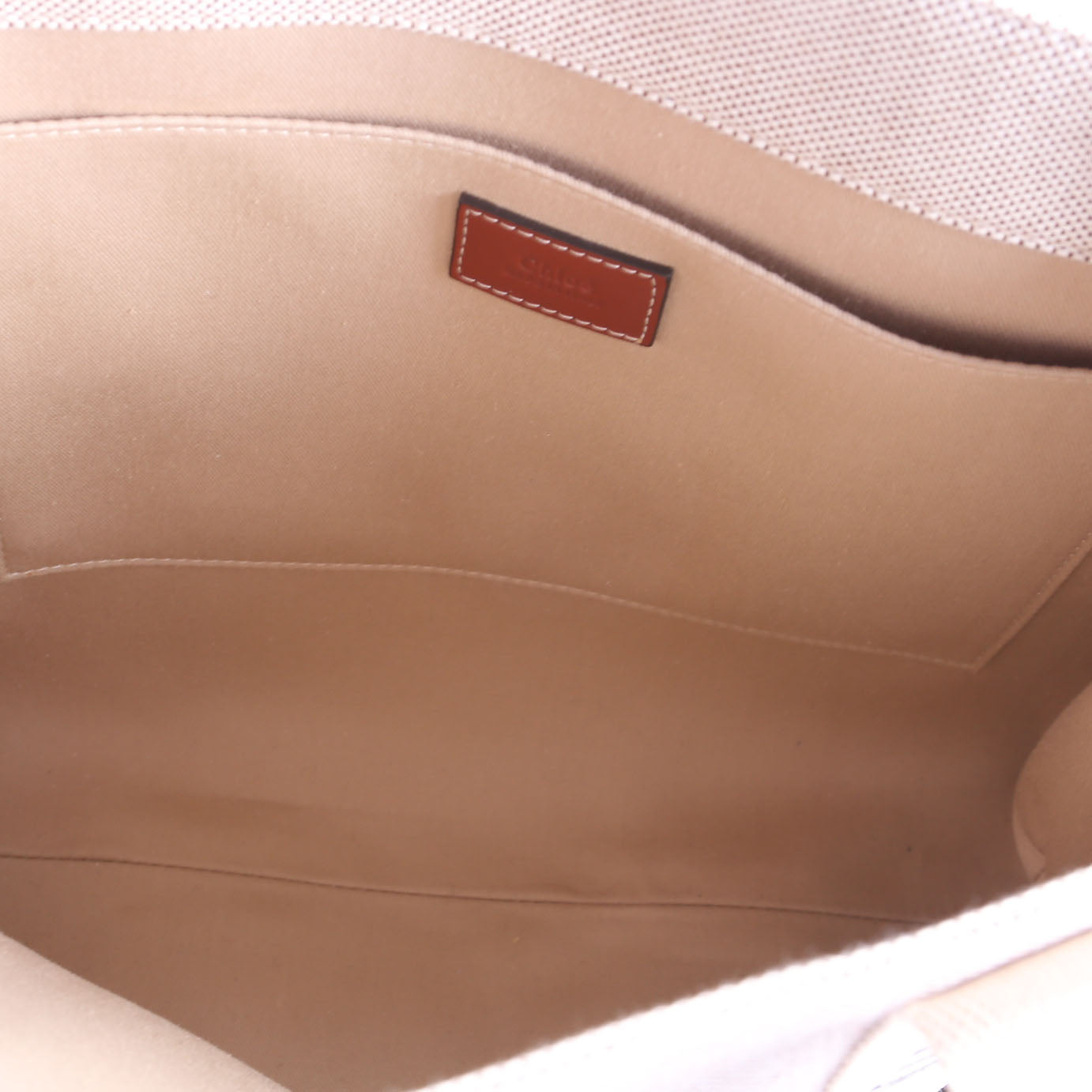 Woody Ribbon Tote Medium Beige/Brown