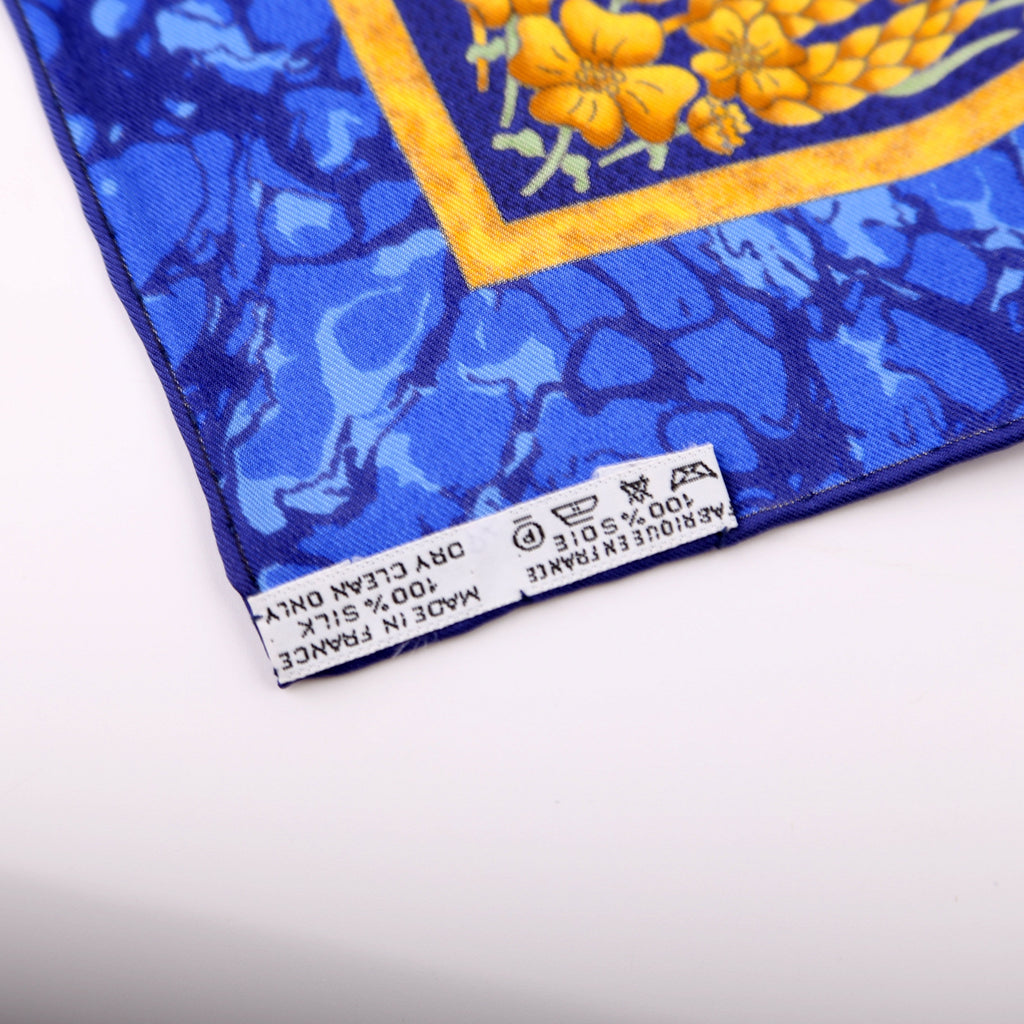 Carpe Diem Silk Scarf Blue
