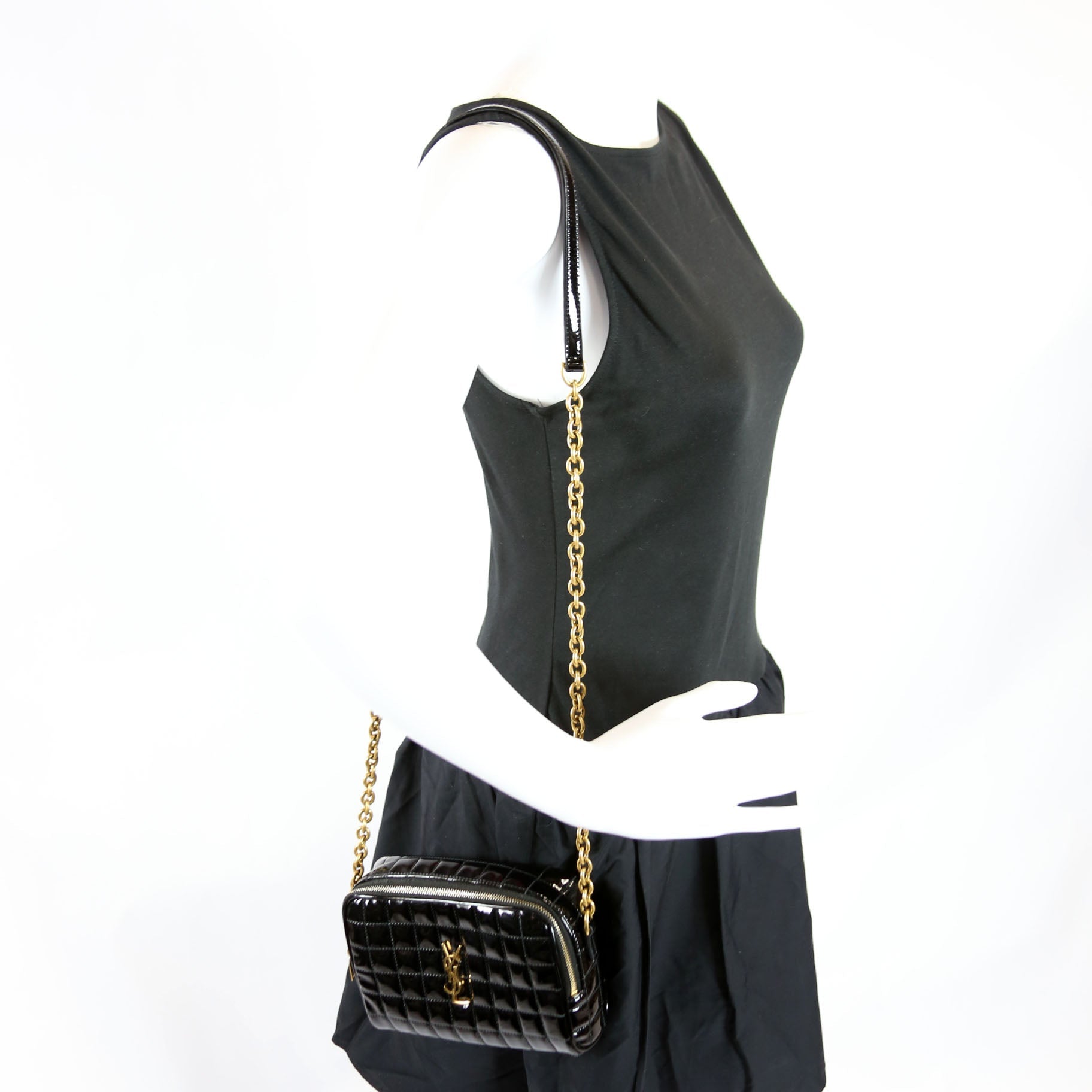 Cassandre Carre Camera Bag Patent 764809 Black