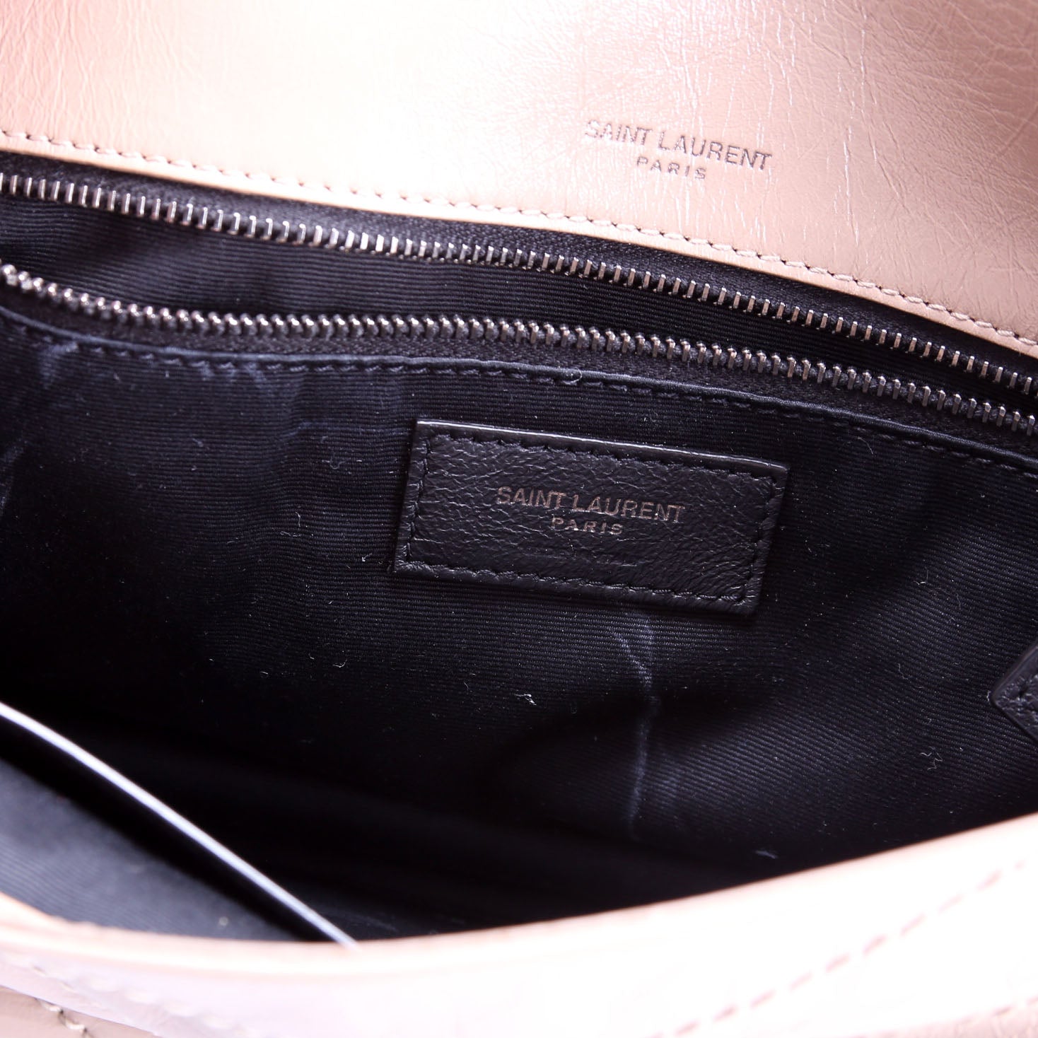 SAINT LAURENT Niki Medium Crinkle Leather 633158 Tan