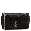 SAINT LAURENT Sequin Patchwork Jamie Medium 515821 Black